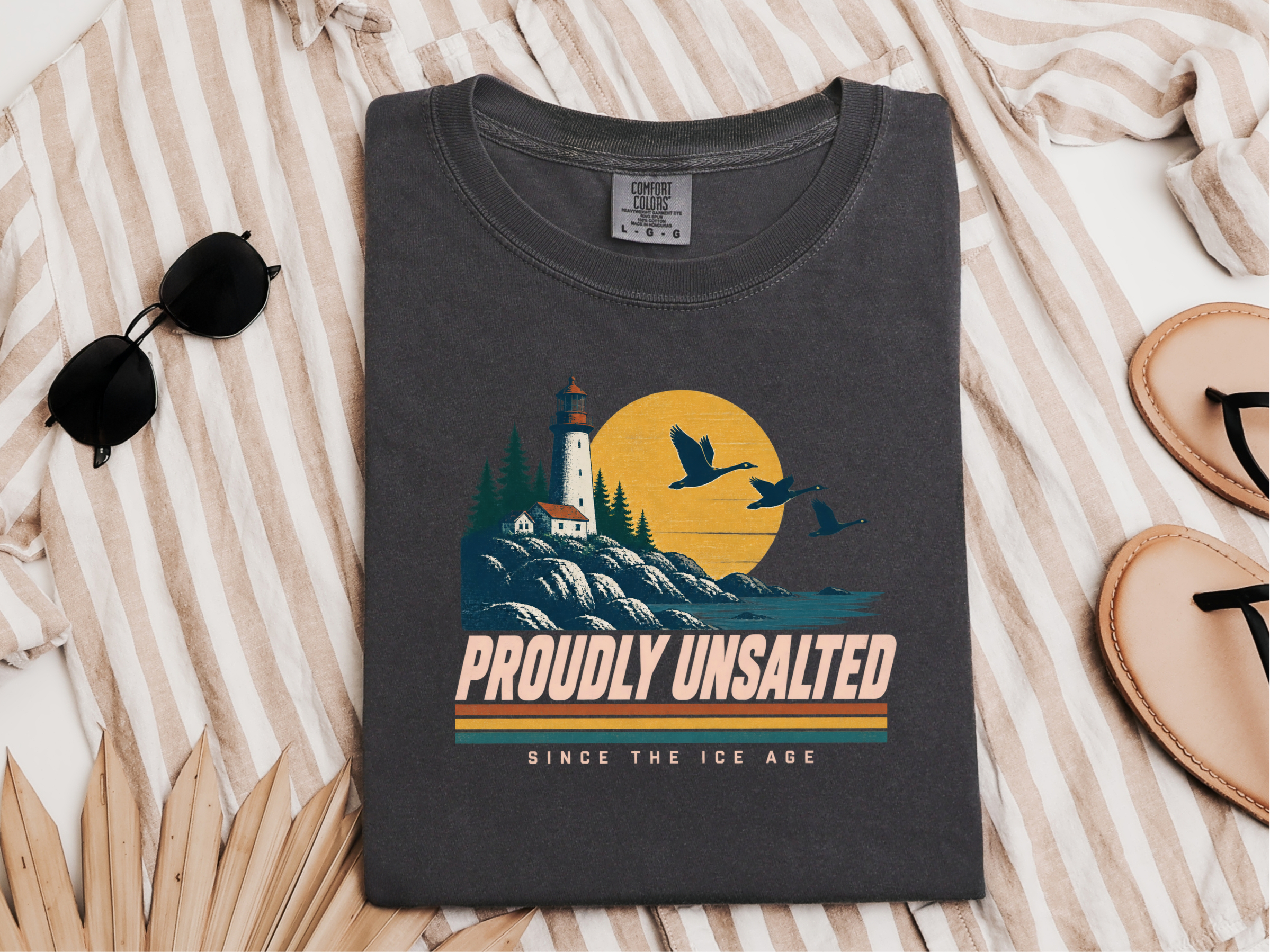 Proudly Unsalted Lake Sunset funny shirt - photo 3