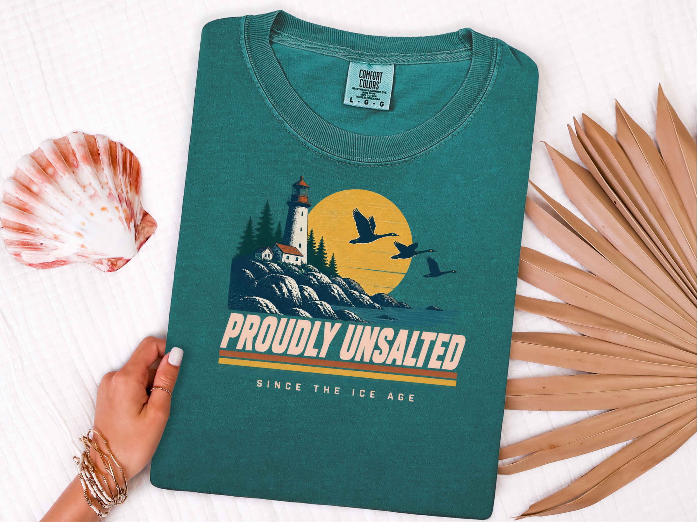 Proudly Unsalted Lake Sunset funny shirt - photo 6