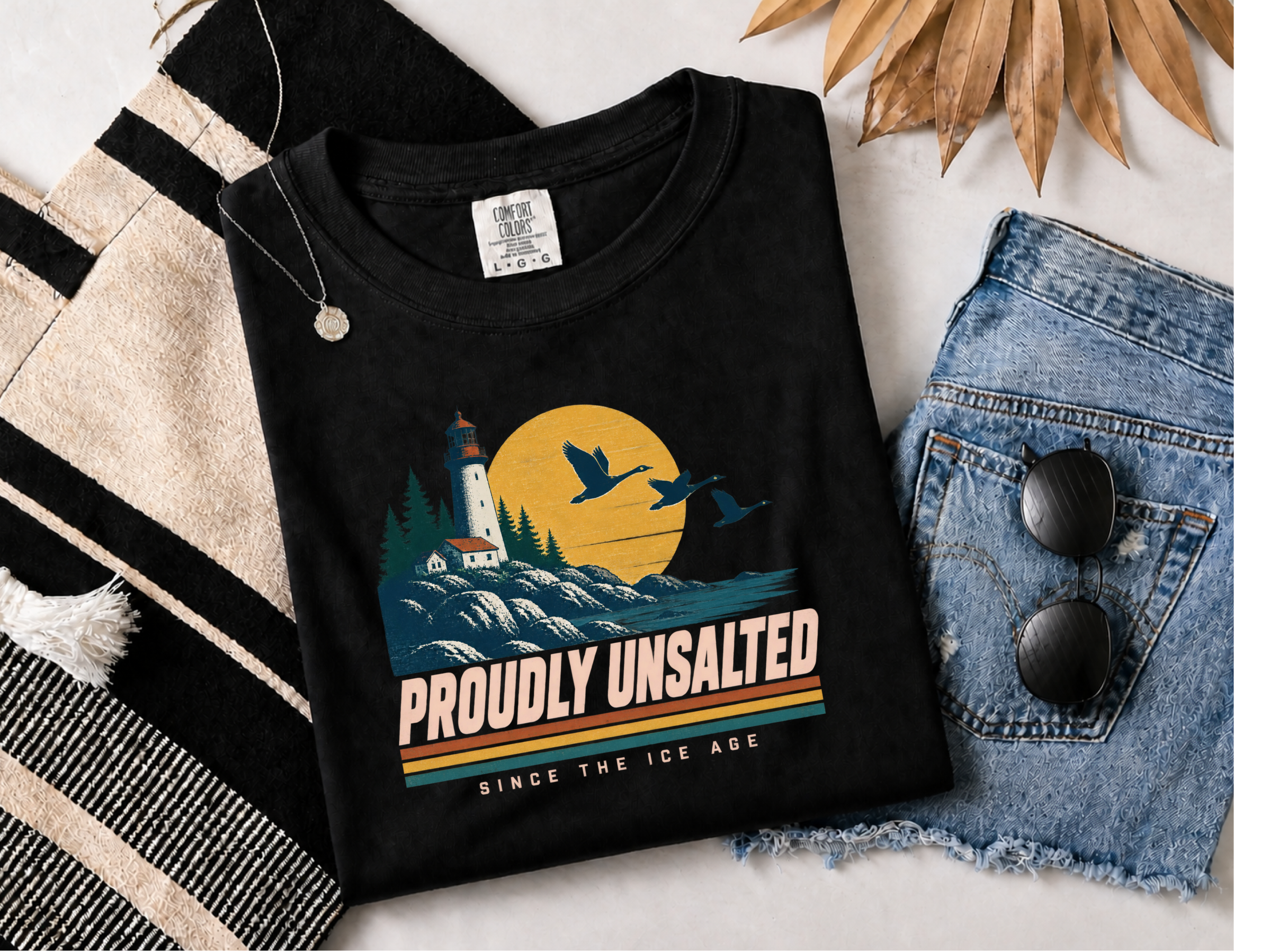 Proudly Unsalted Lake Sunset funny shirt - photo 2