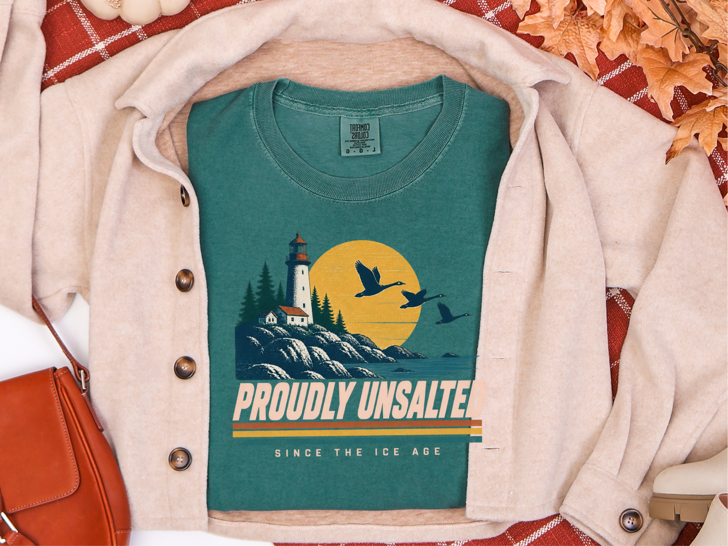 Proudly Unsalted Lake Sunset funny shirt - photo 8