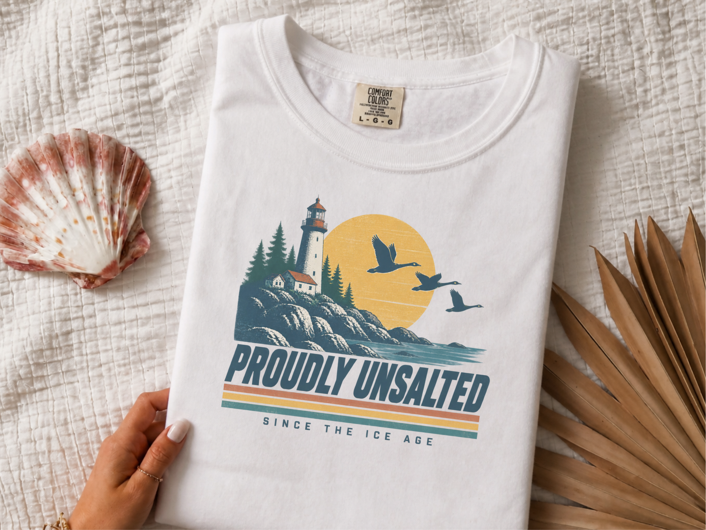 Proudly Unsalted Lake Sunset funny shirt - photo 1