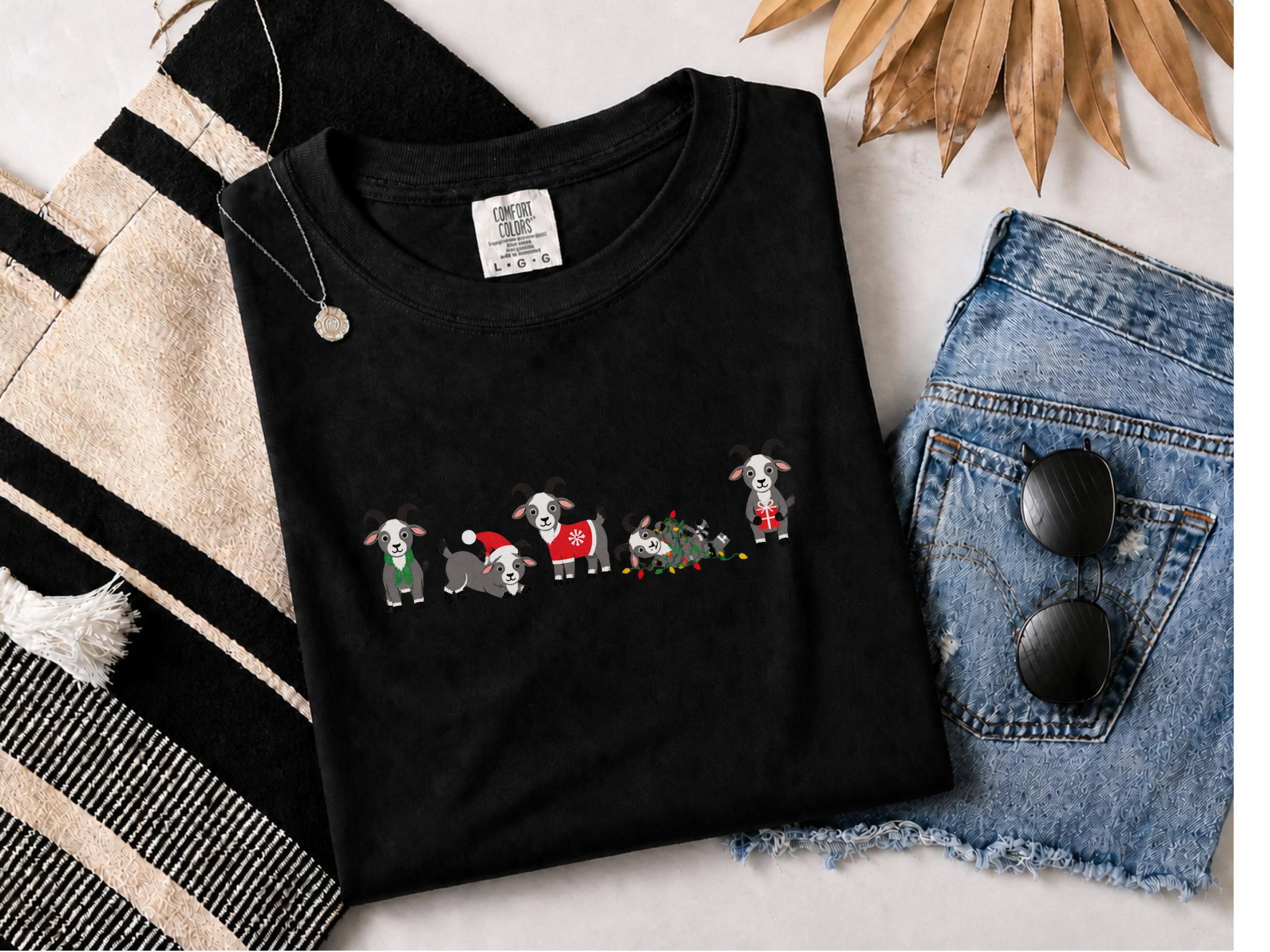 Cute Christmas Goats Lineup funny shirt - photo 5