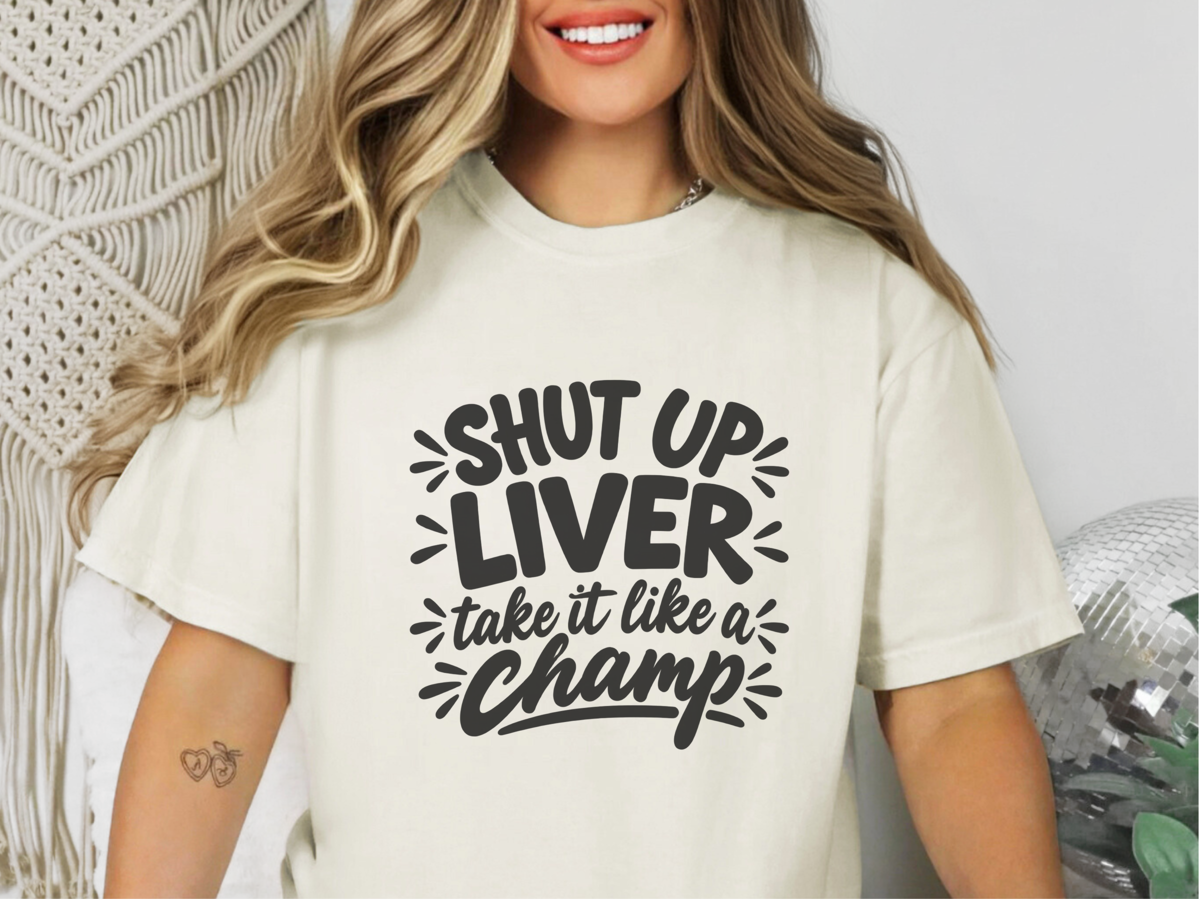Shut Up Liver Champ Lettering funny shirt - photo 8
