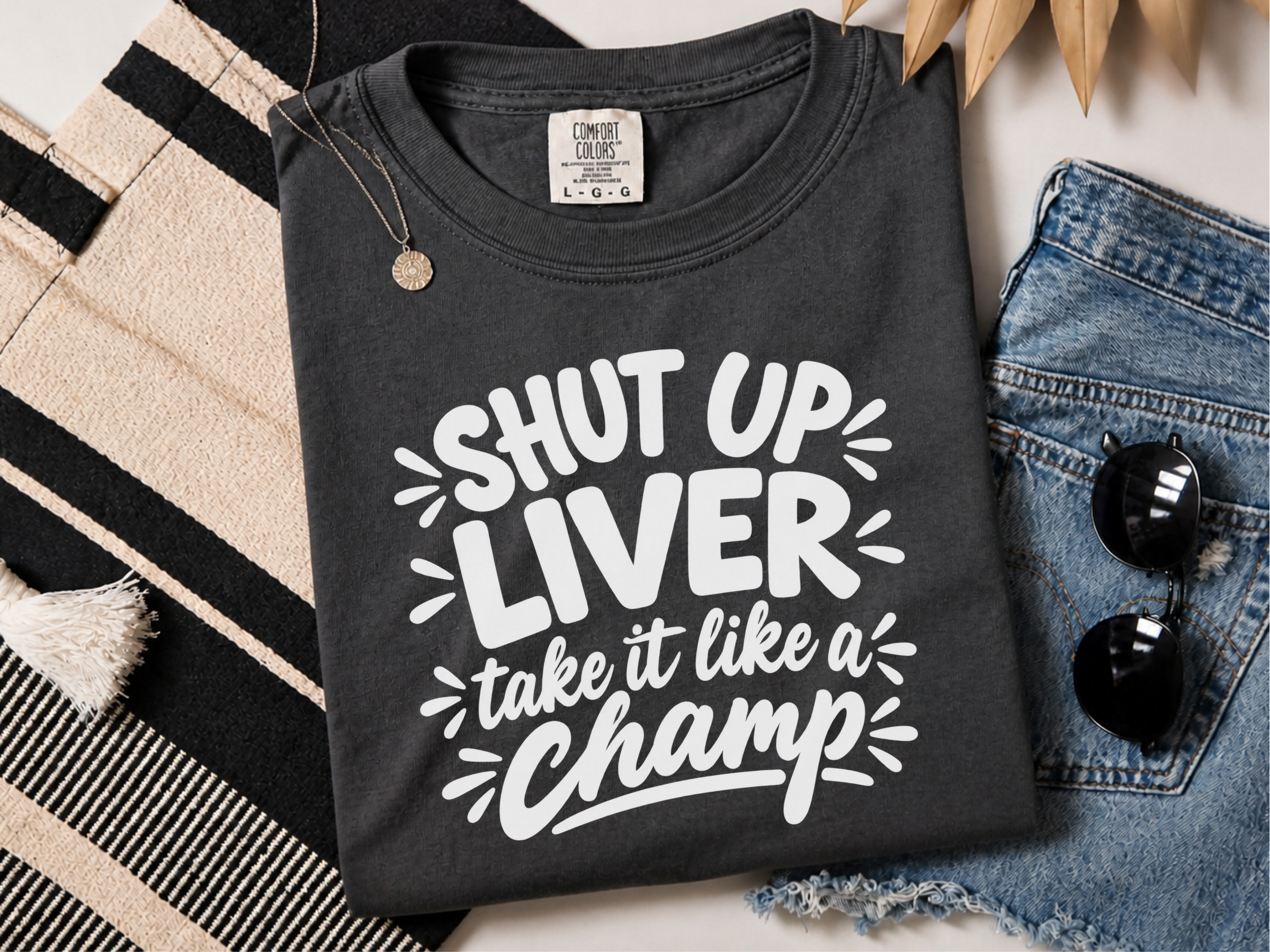 Shut Up Liver Champ Lettering funny shirt - photo 3