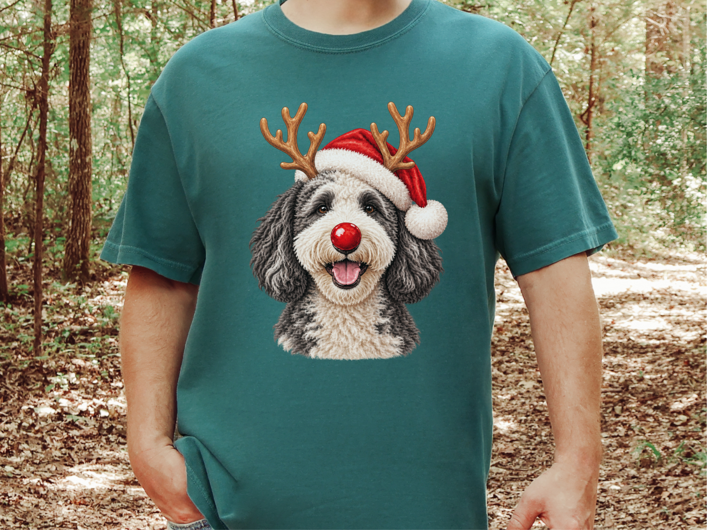 Sheepadoodle Rudolph Christmas Hat - photo 7