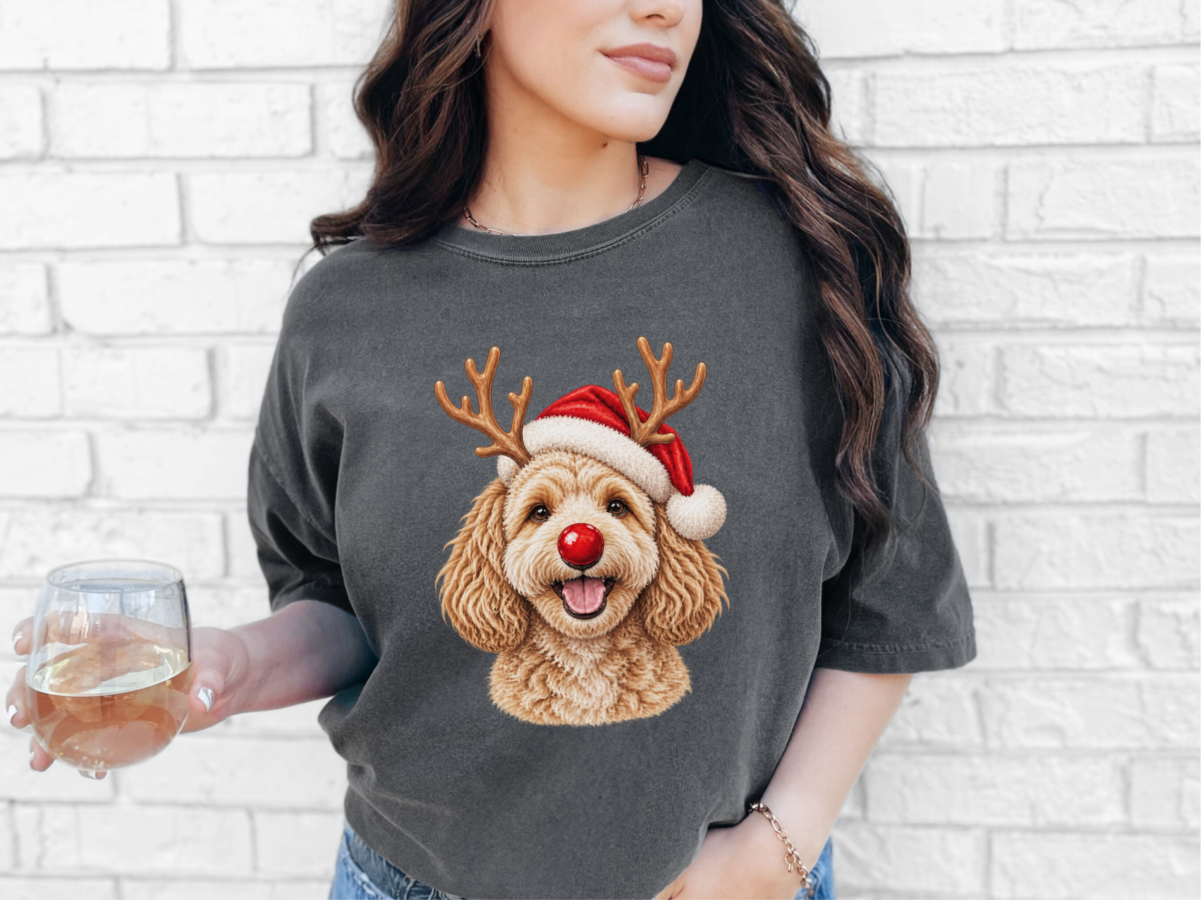 Reindeer Maltipoo Santa Hat - photo 5