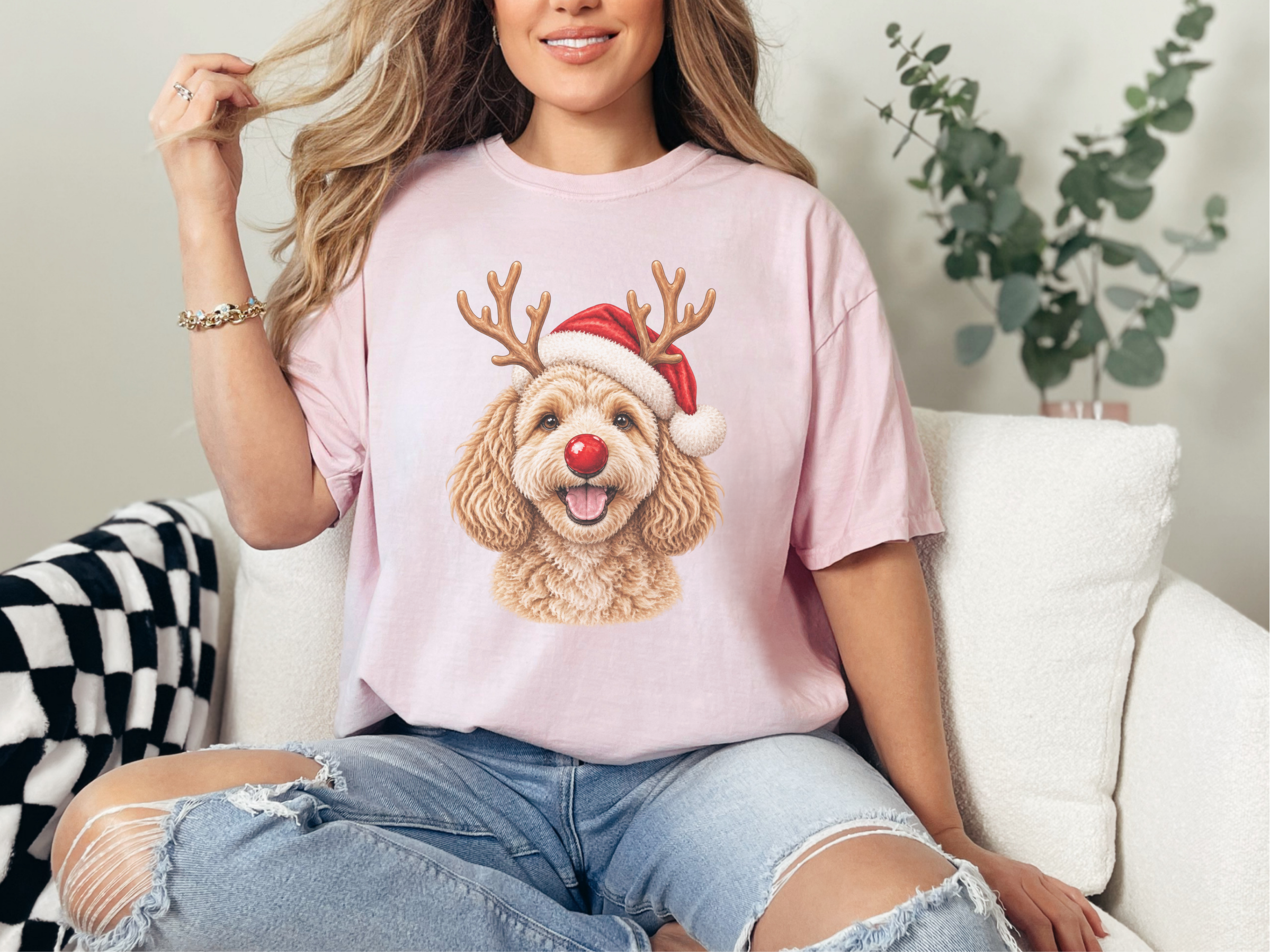 Reindeer Maltipoo Santa Hat - photo 6