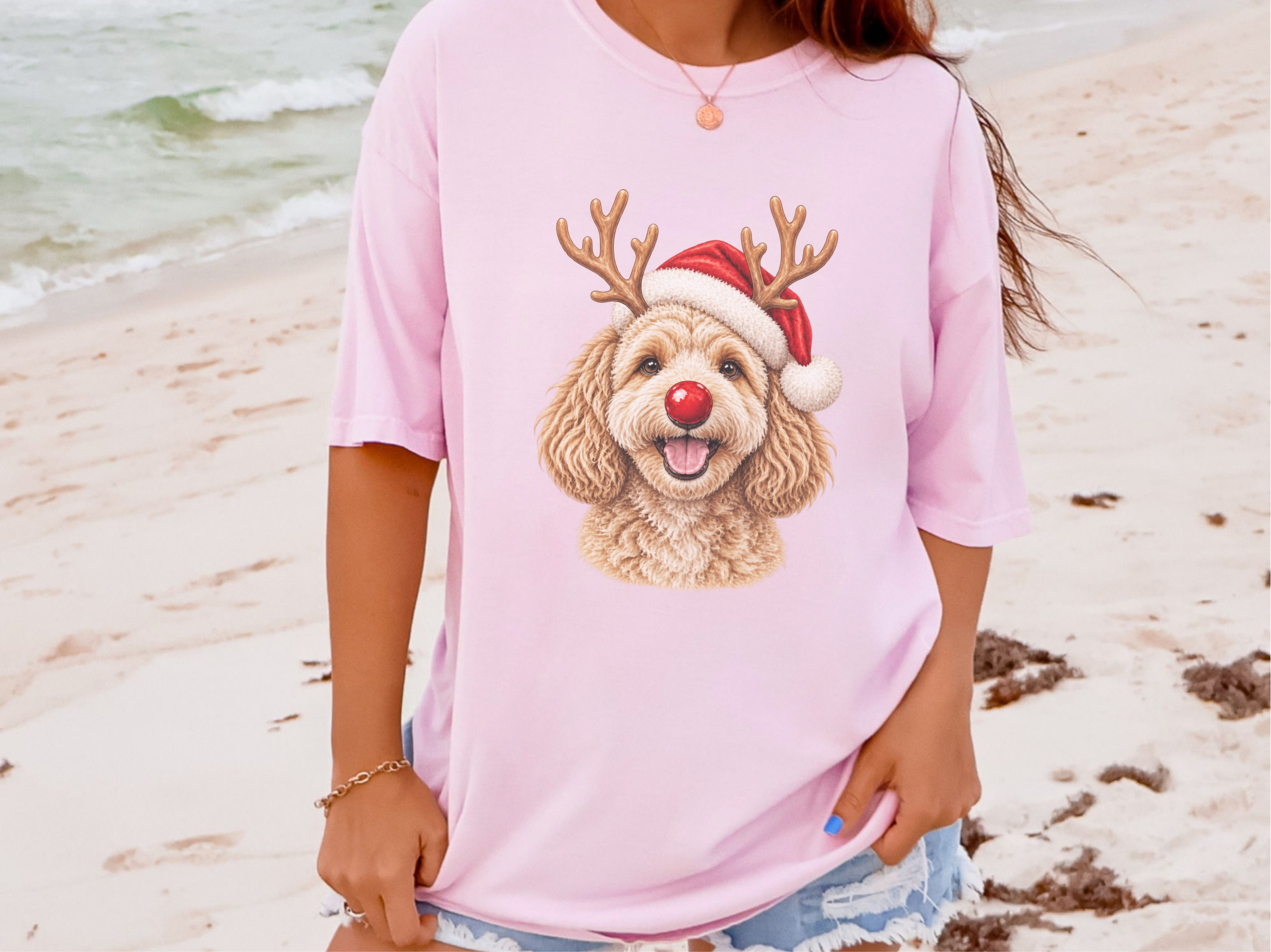 Reindeer Maltipoo Santa Hat - photo 7