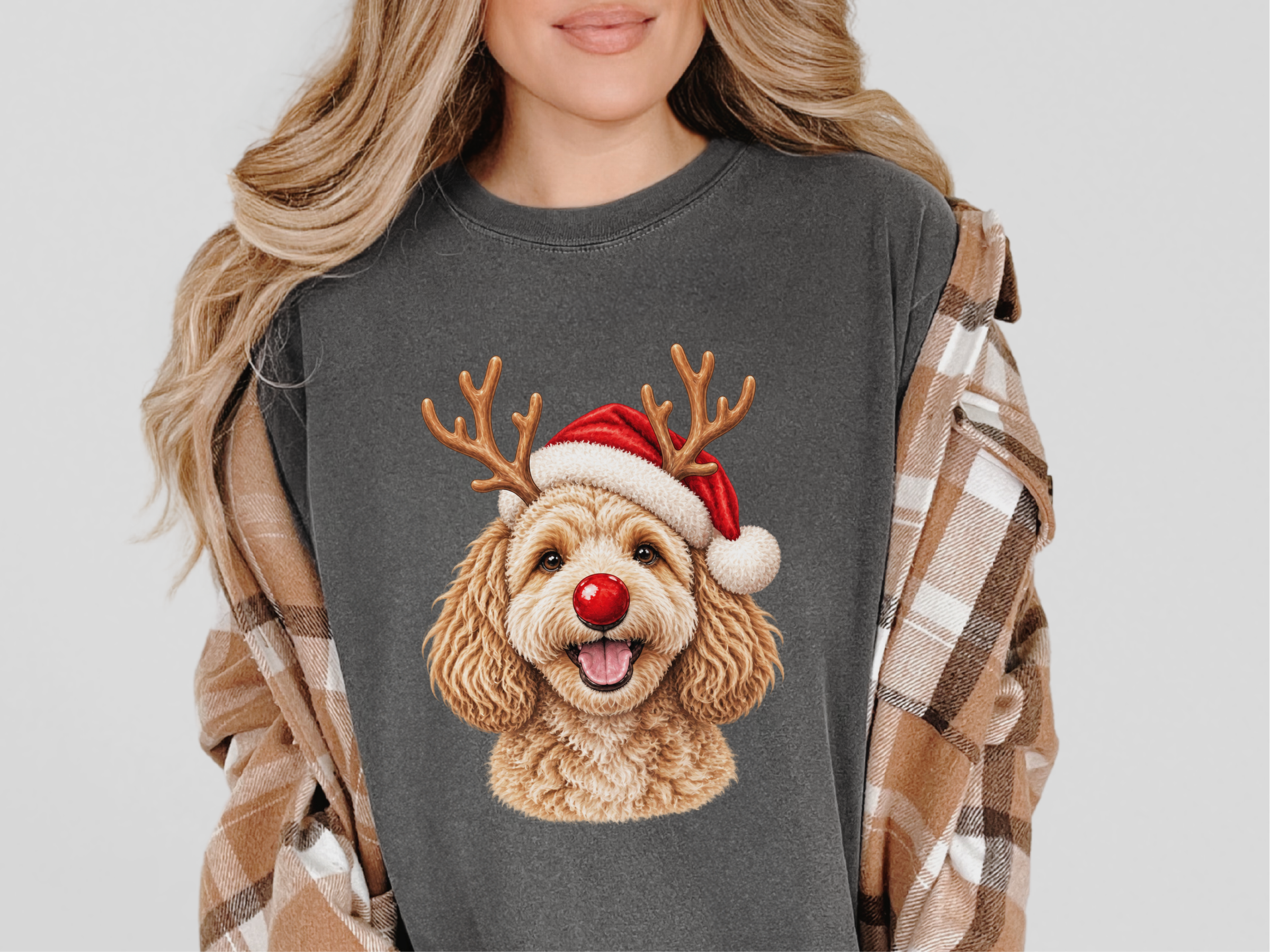 Reindeer Maltipoo Santa Hat - photo 4