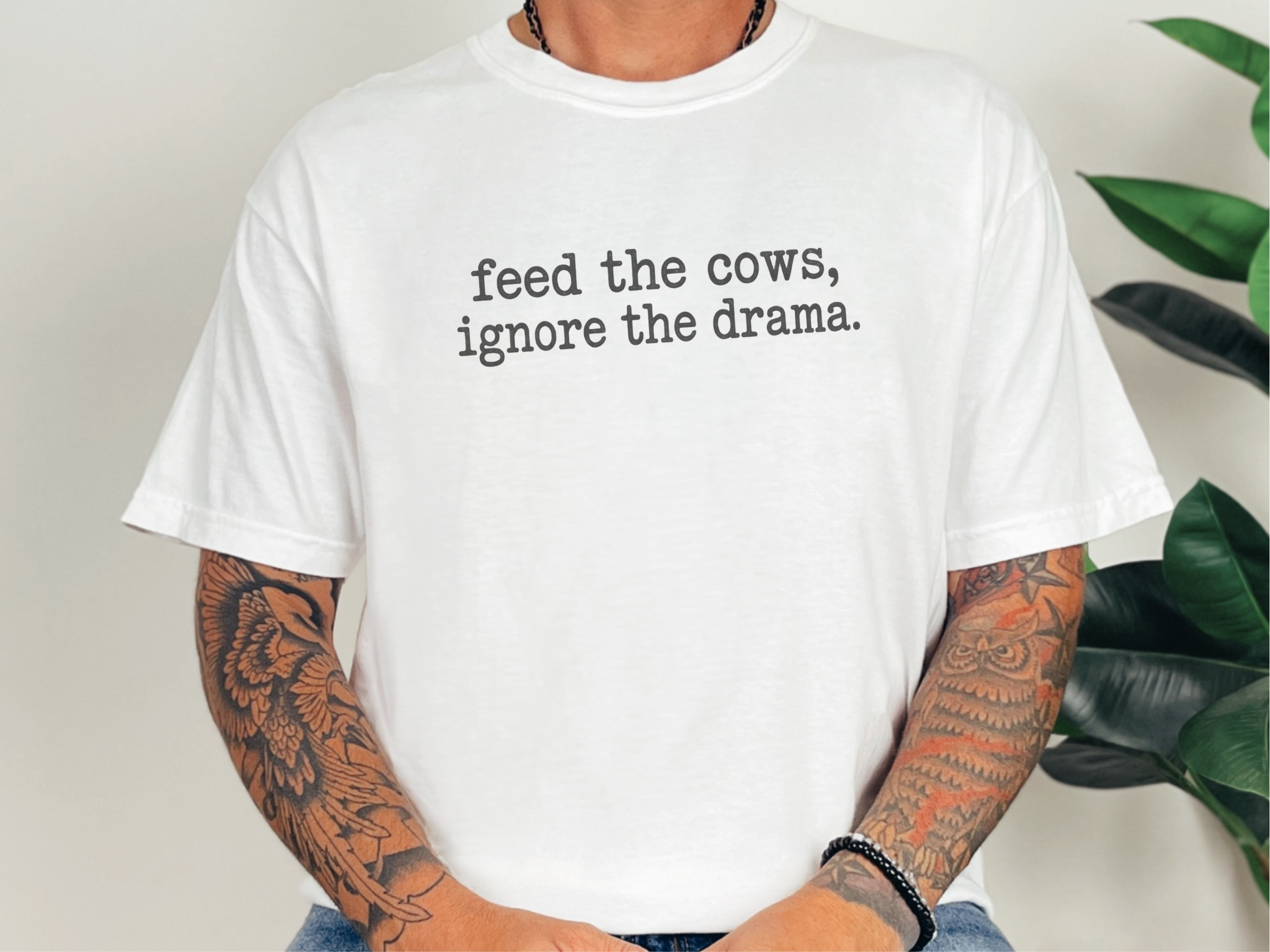 Feed The Cows Ignore The Drama funny shirt - photo 2