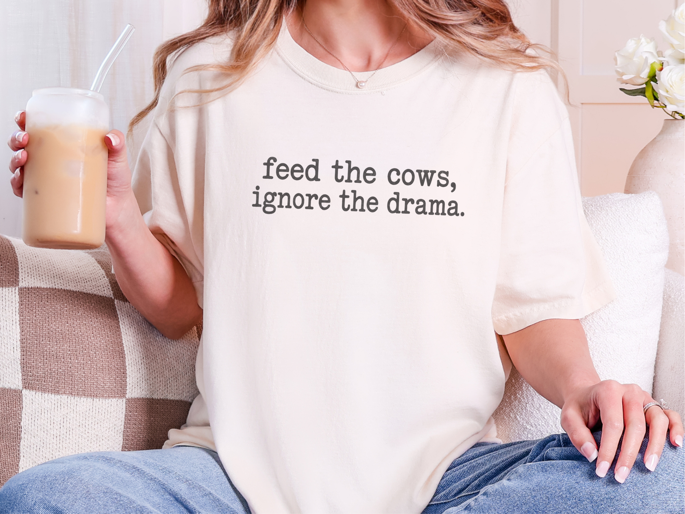 Feed The Cows Ignore The Drama funny shirt - photo 6