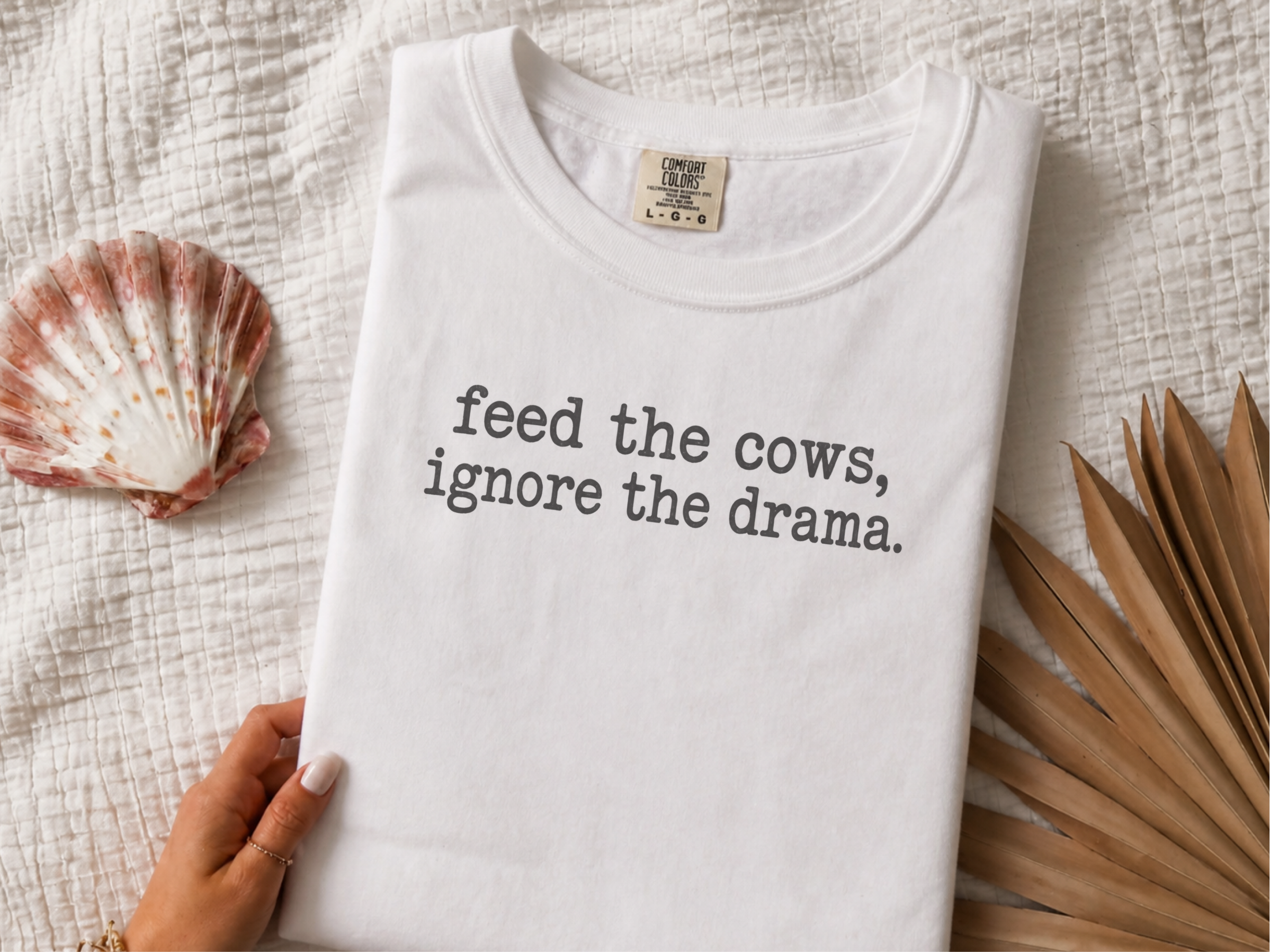 Feed The Cows Ignore The Drama funny shirt - photo 1