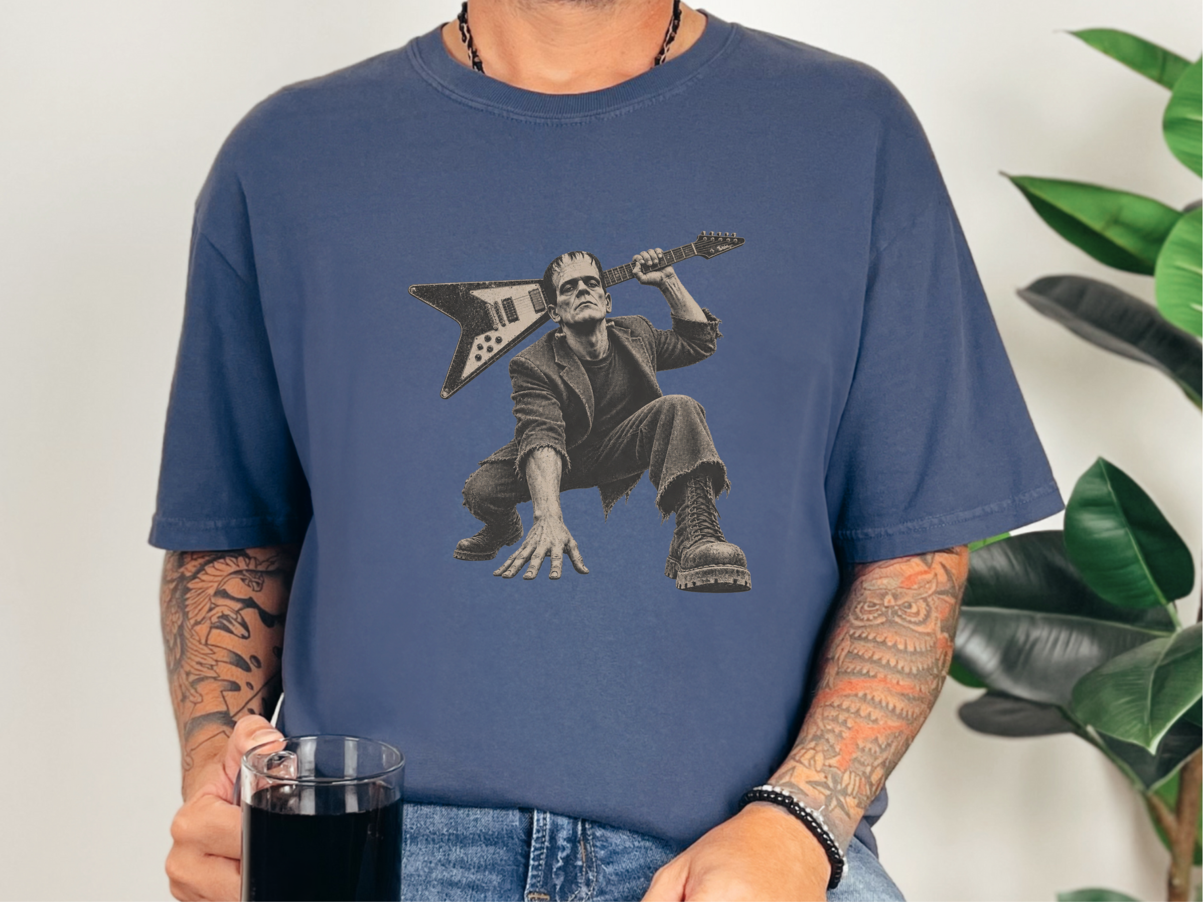 Frankenstein Flying V Rocker funny shirt - photo 7