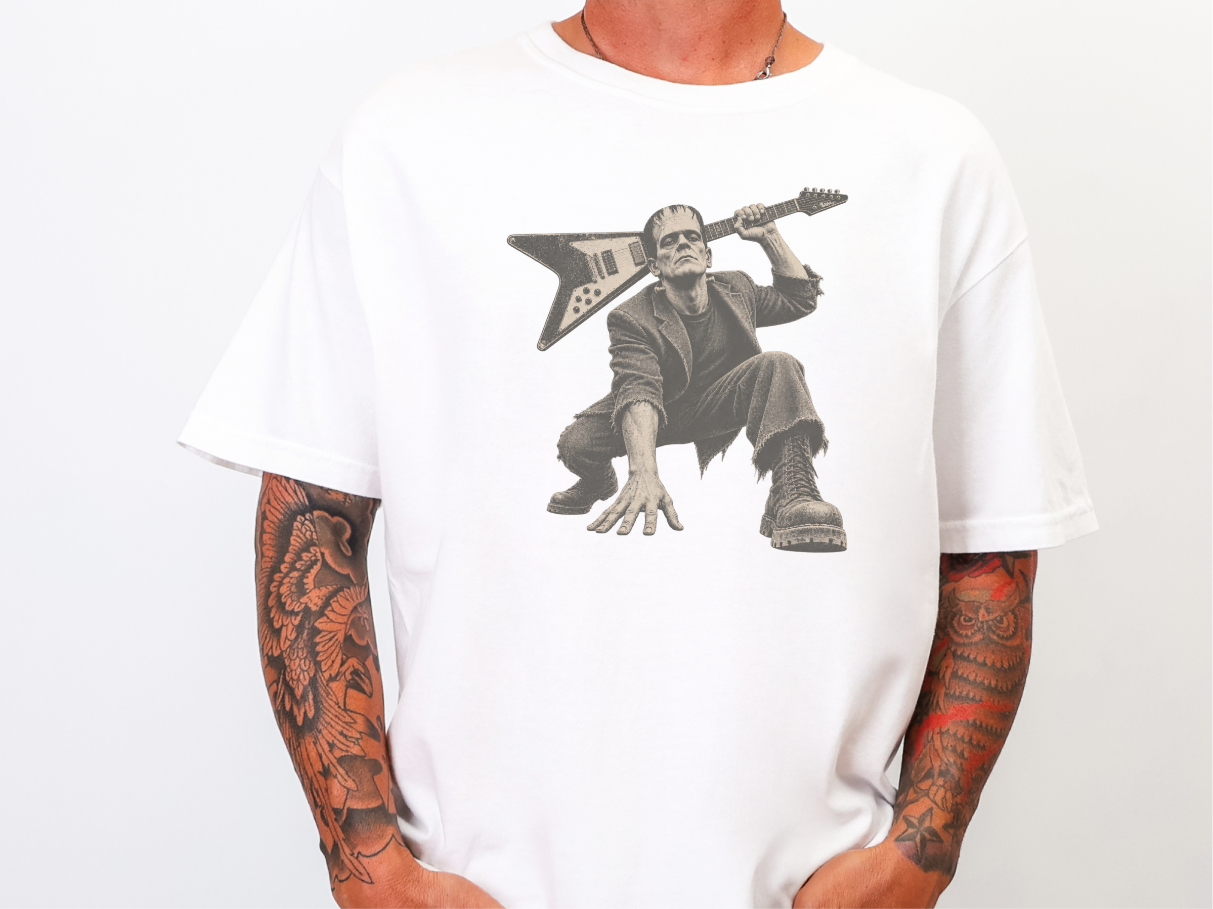 Frankenstein Flying V Rocker funny shirt - photo 2