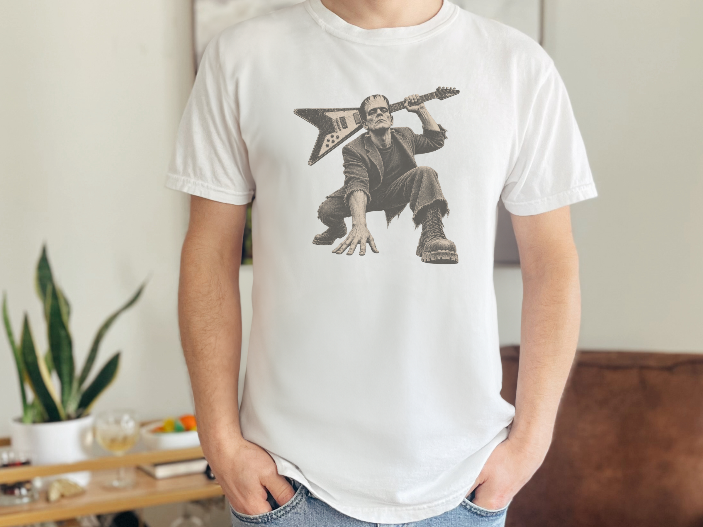 Frankenstein Flying V Rocker funny shirt - photo 1