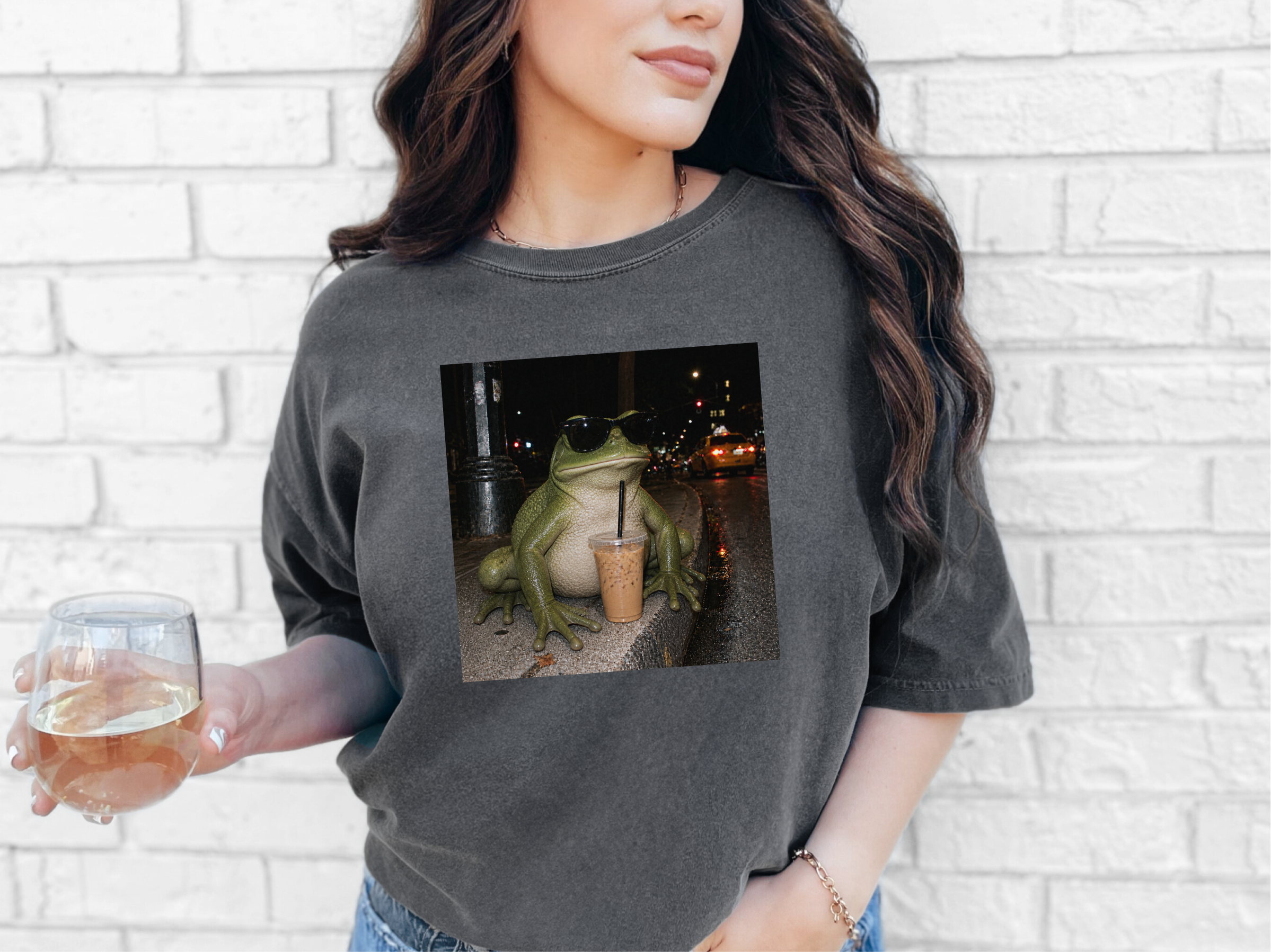 Sir Froggy Iced Coffee funny shirt - photo 3