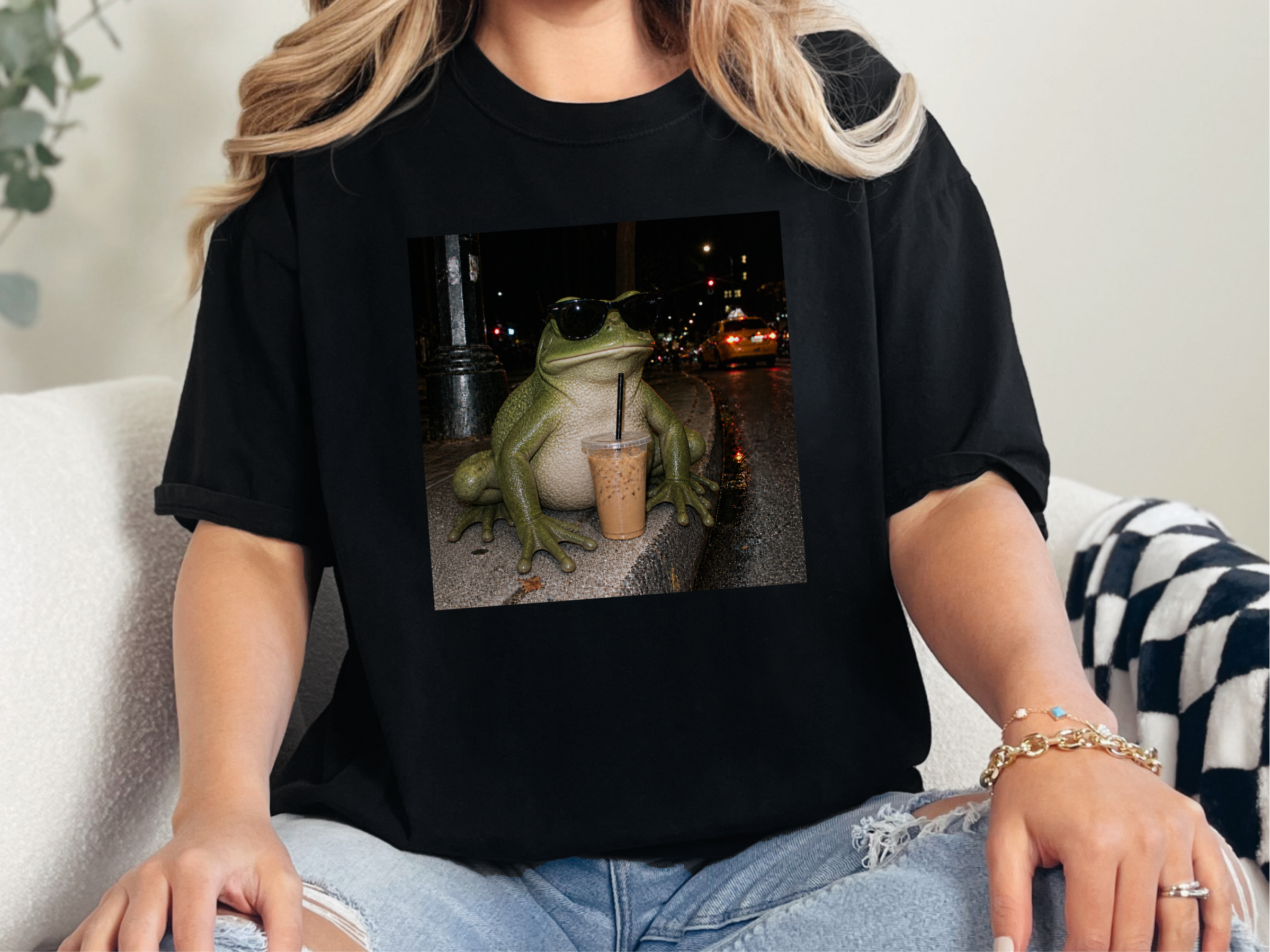 Sir Froggy Iced Coffee funny shirt - photo 2