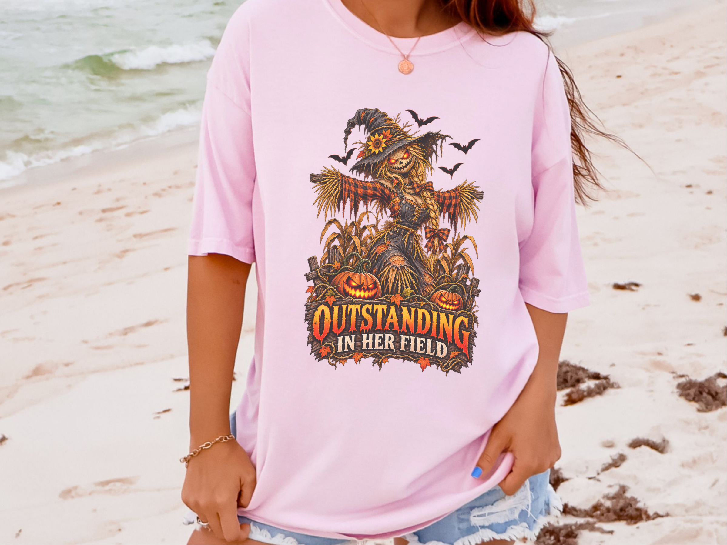 Scarecrow Outstanding In Her Field funny shirt - photo 4