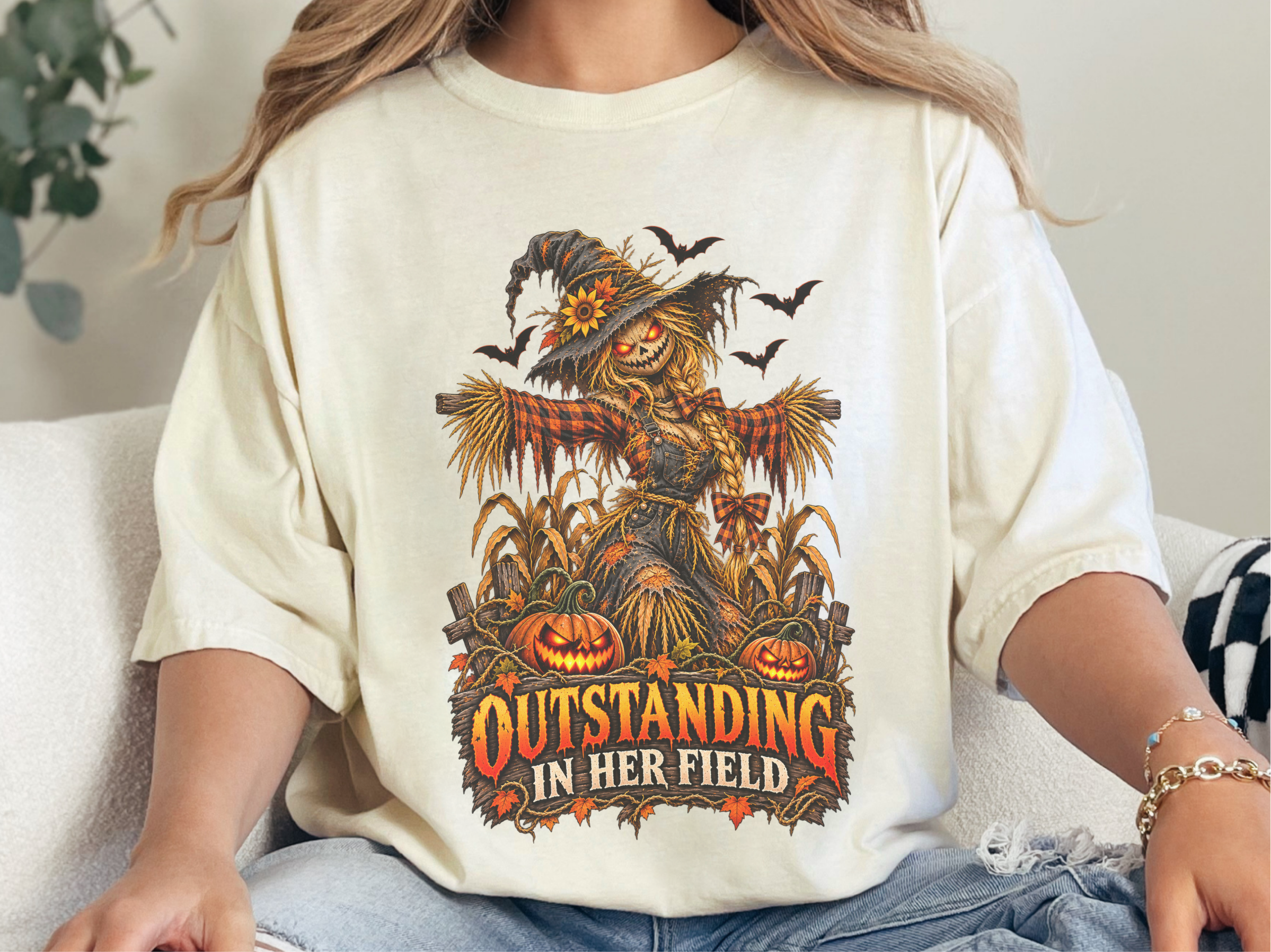 Scarecrow Outstanding In Her Field funny shirt - photo 8