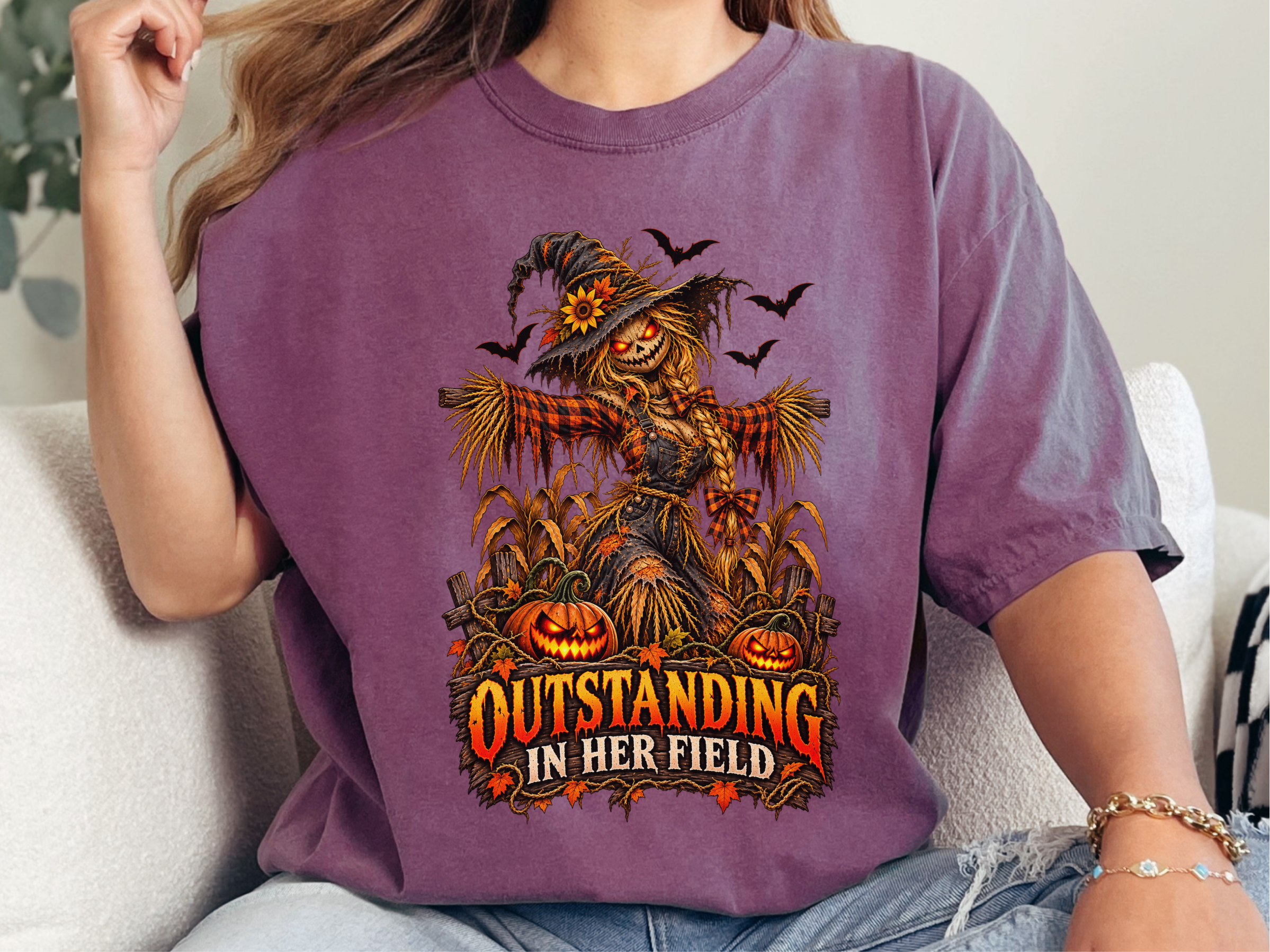 Scarecrow Outstanding In Her Field funny shirt - photo 5
