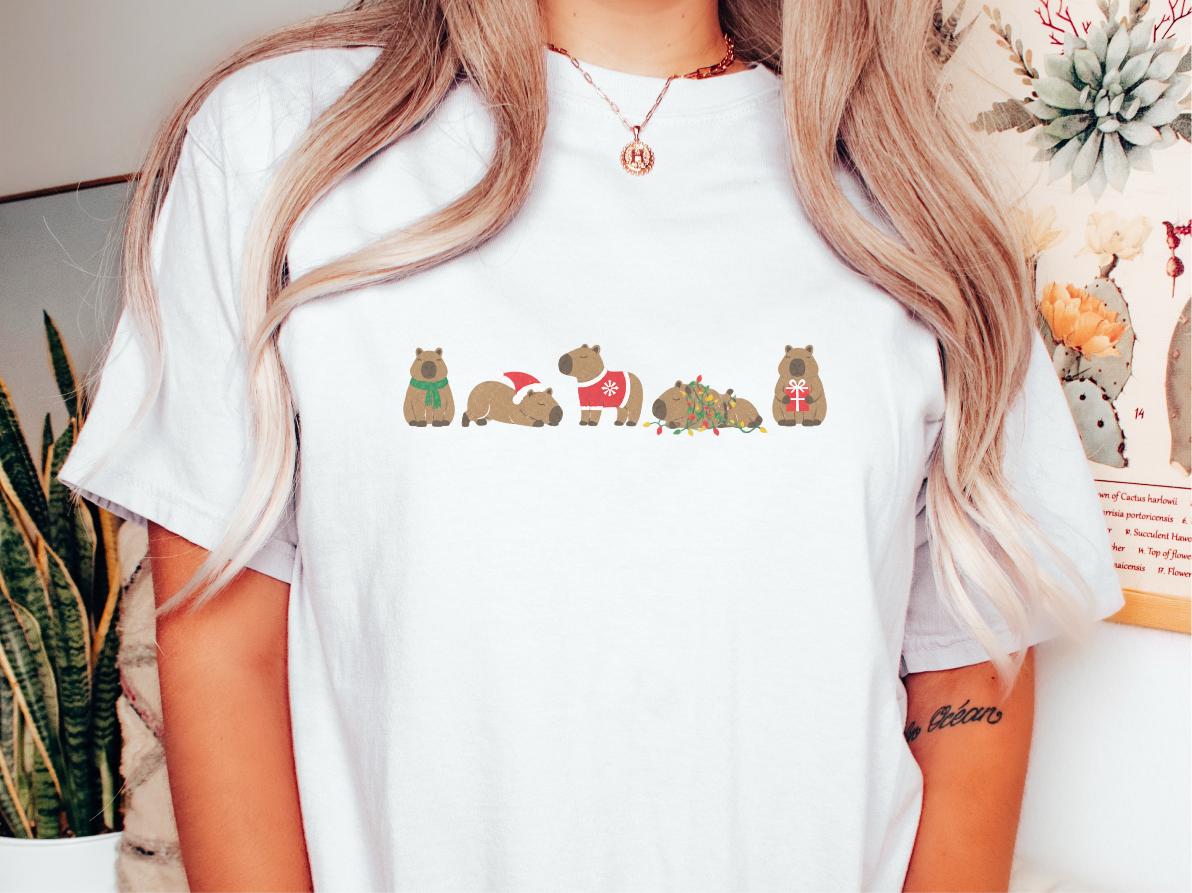 Festive Christmas Capybara Lineup funny shirt - photo 1