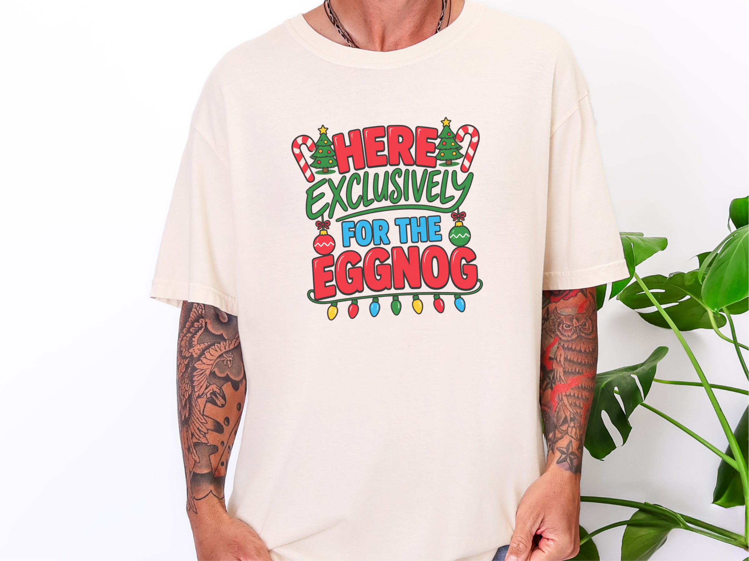 Festive Eggnog Christmas Typography funny shirt - photo 8