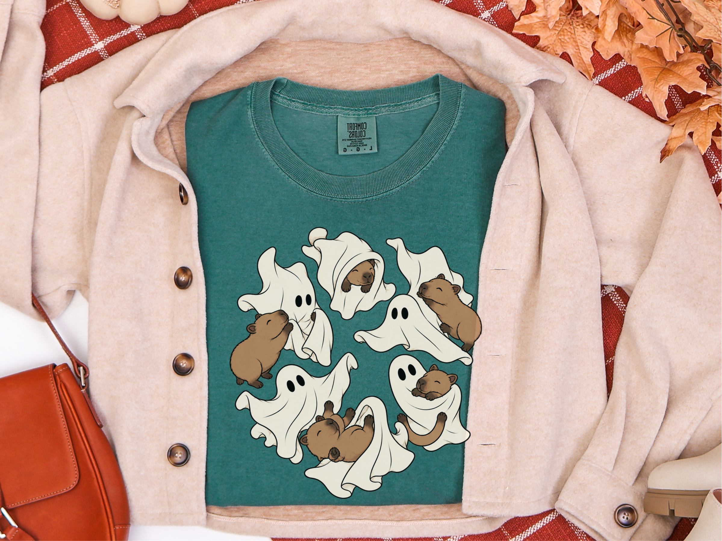 Ghost Playing With Capybara funny shirt - photo 8