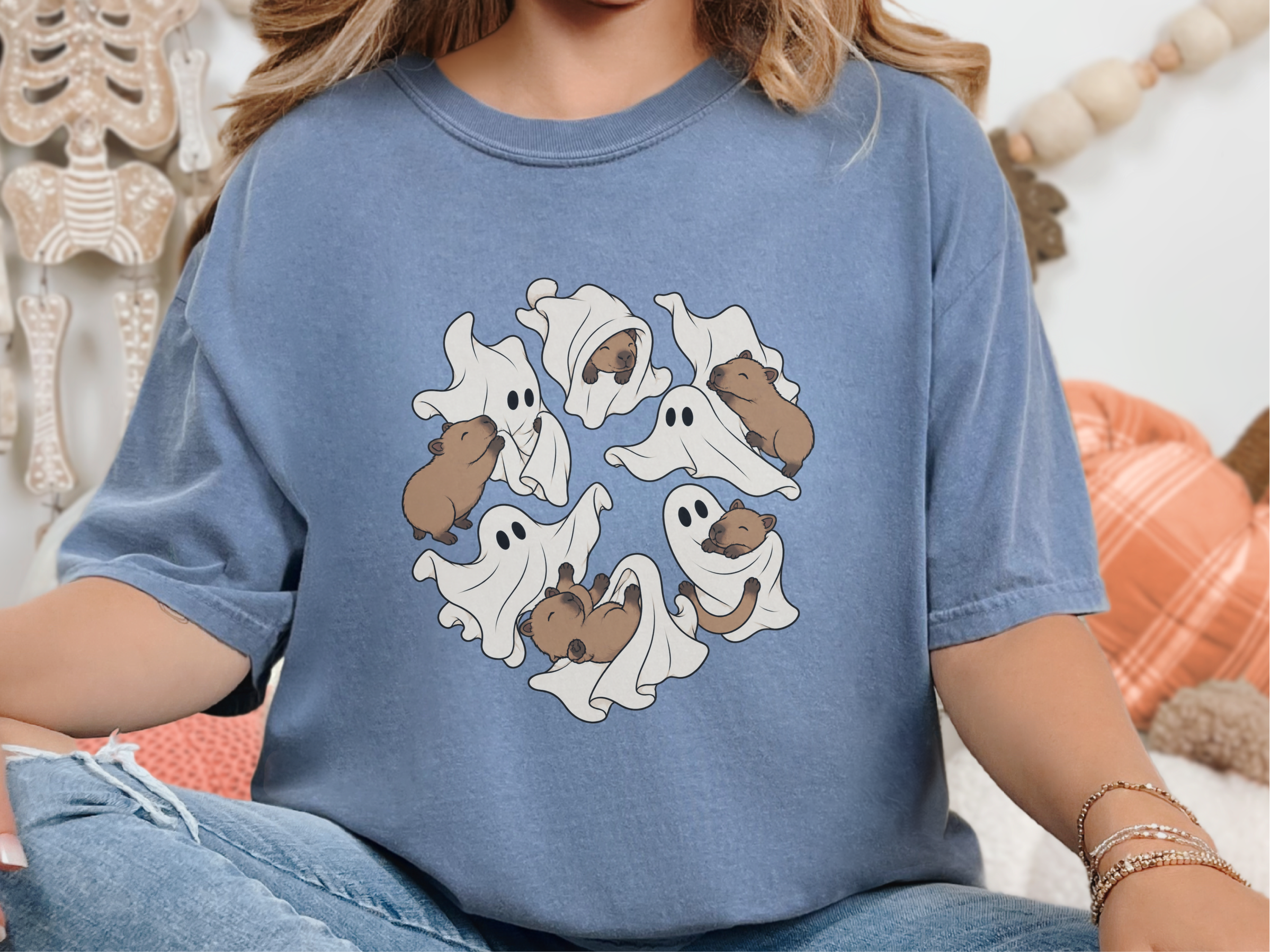 Ghost Playing With Capybara funny shirt - photo 7