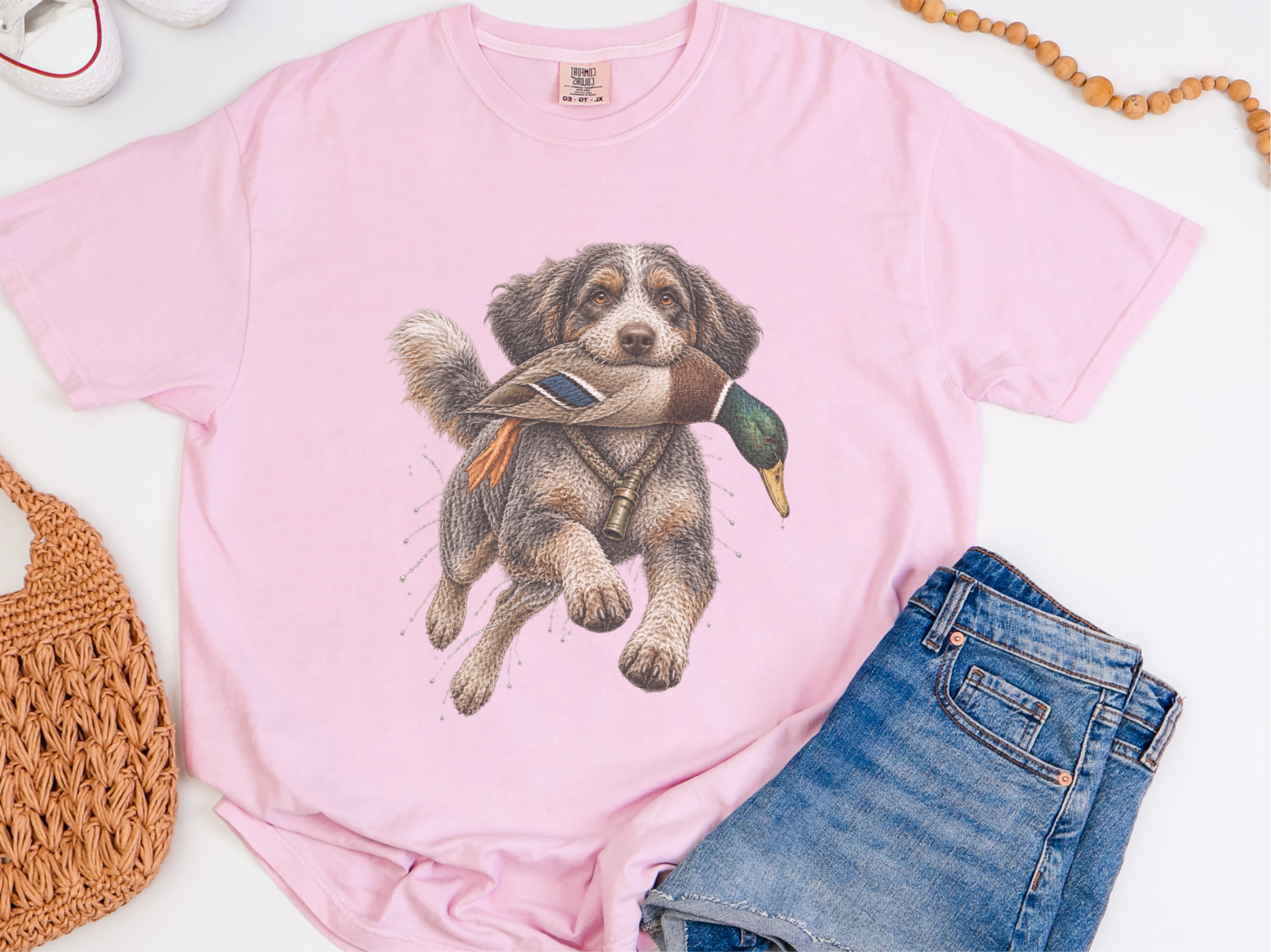 Aussiedoodle Duck Hunter Vintage doodle dog shirt - photo 5