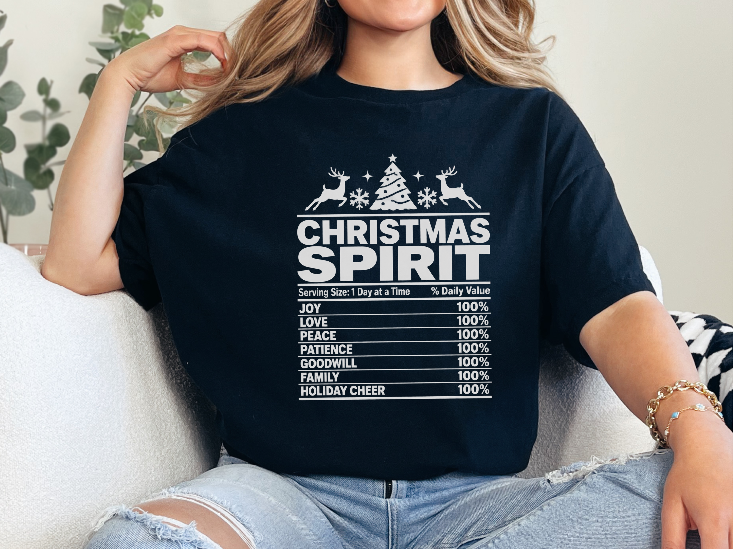 Christmas Spirit Nutrition Label5 funny shirt - photo 2