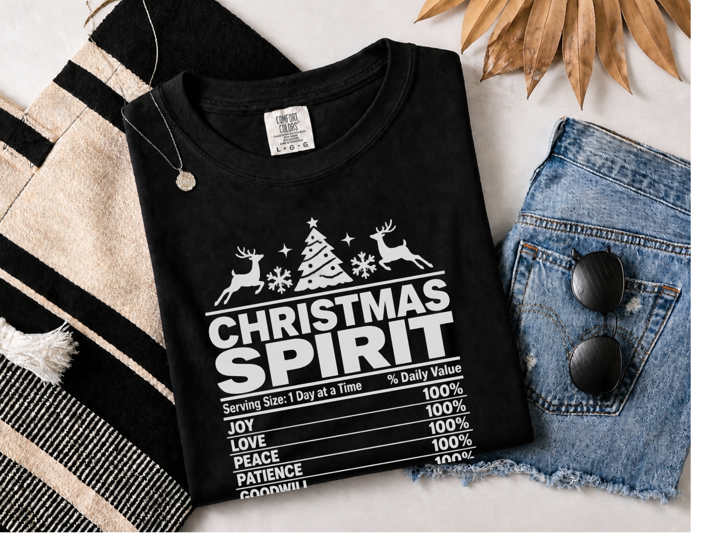Christmas Spirit Nutrition Label5 funny shirt - photo 3