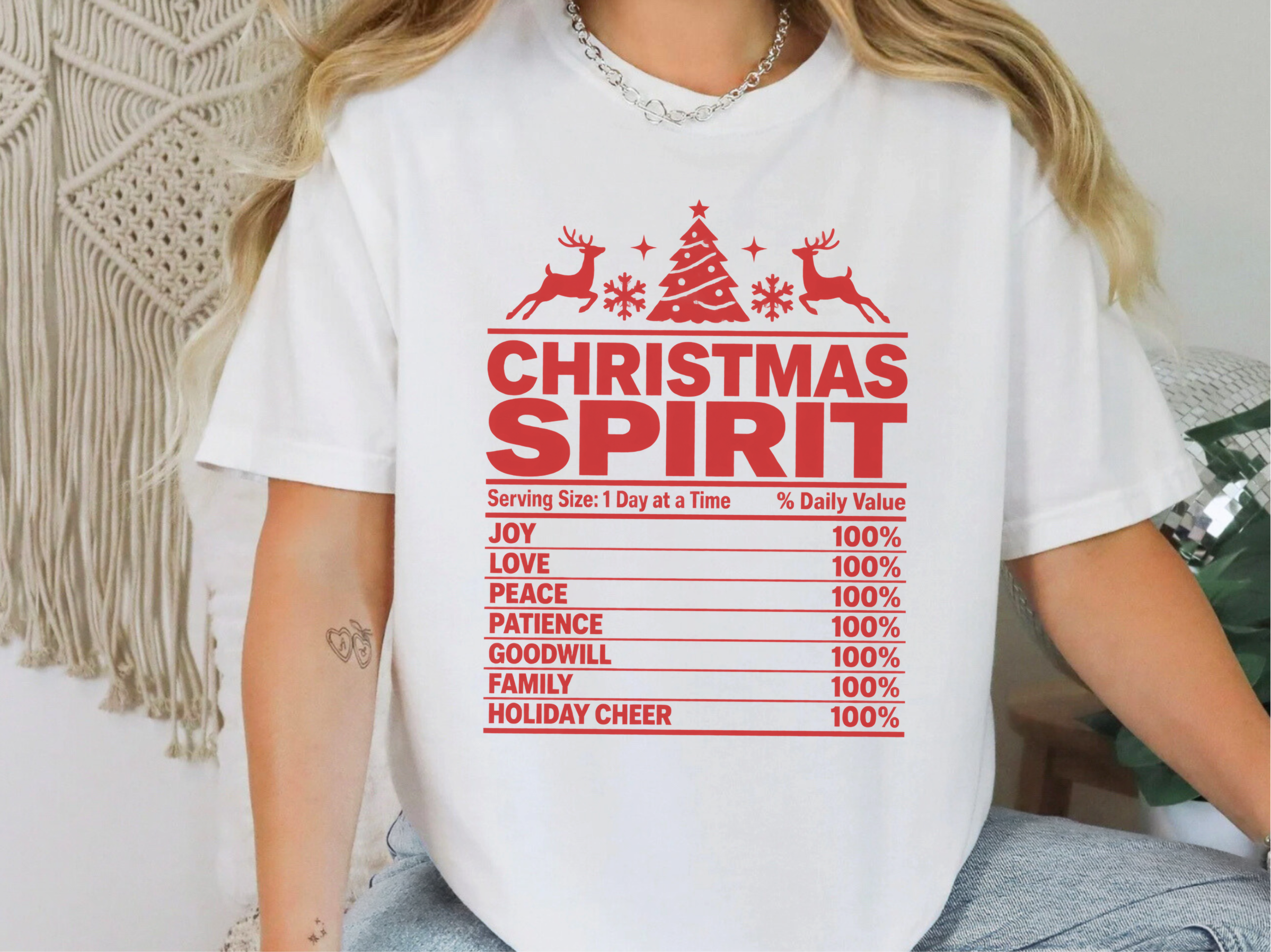Christmas Spirit Nutrition Label5 funny shirt - photo 1