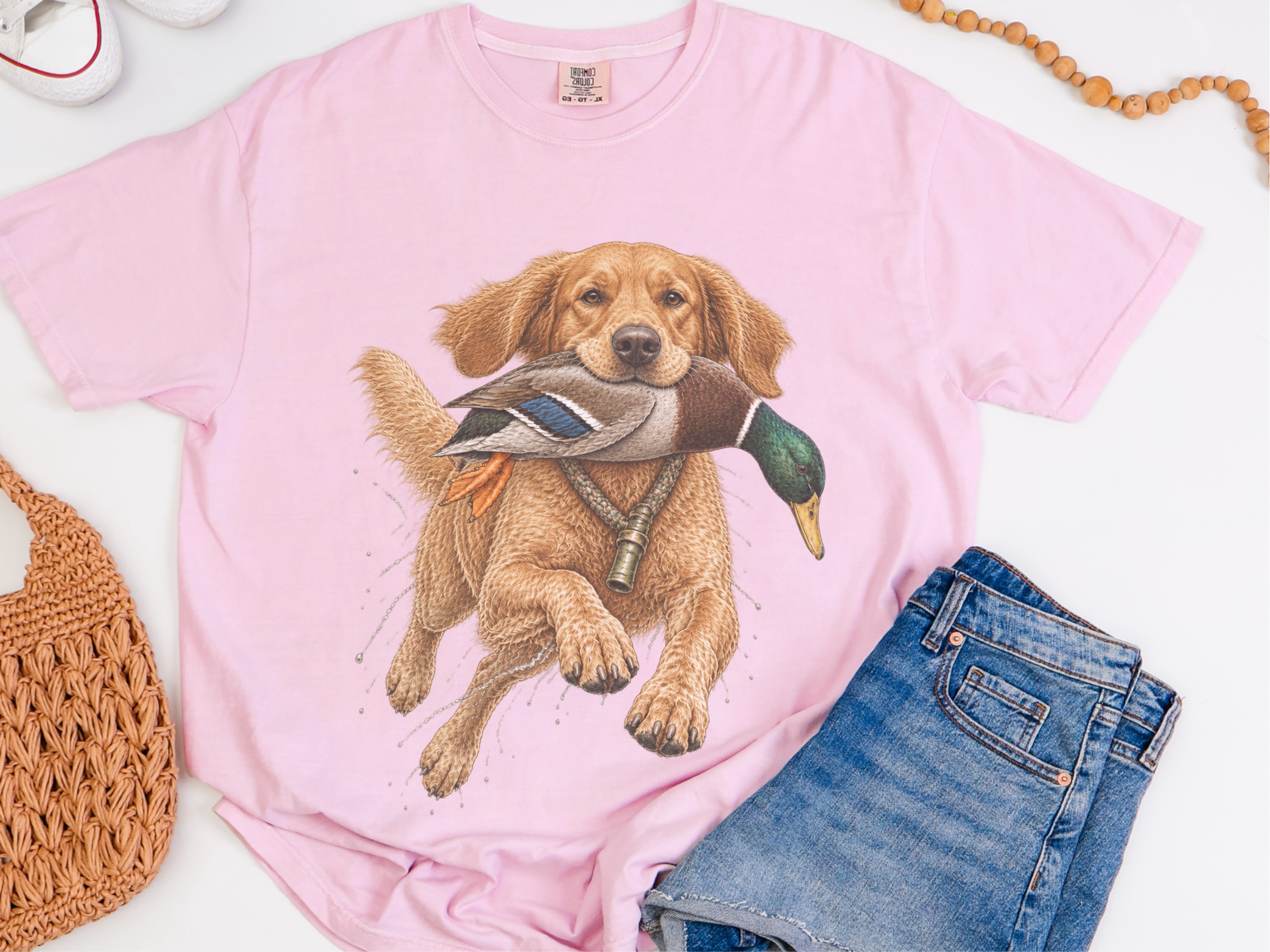 Golden Retriever Mallard Hunt doodle dog shirt - photo 5