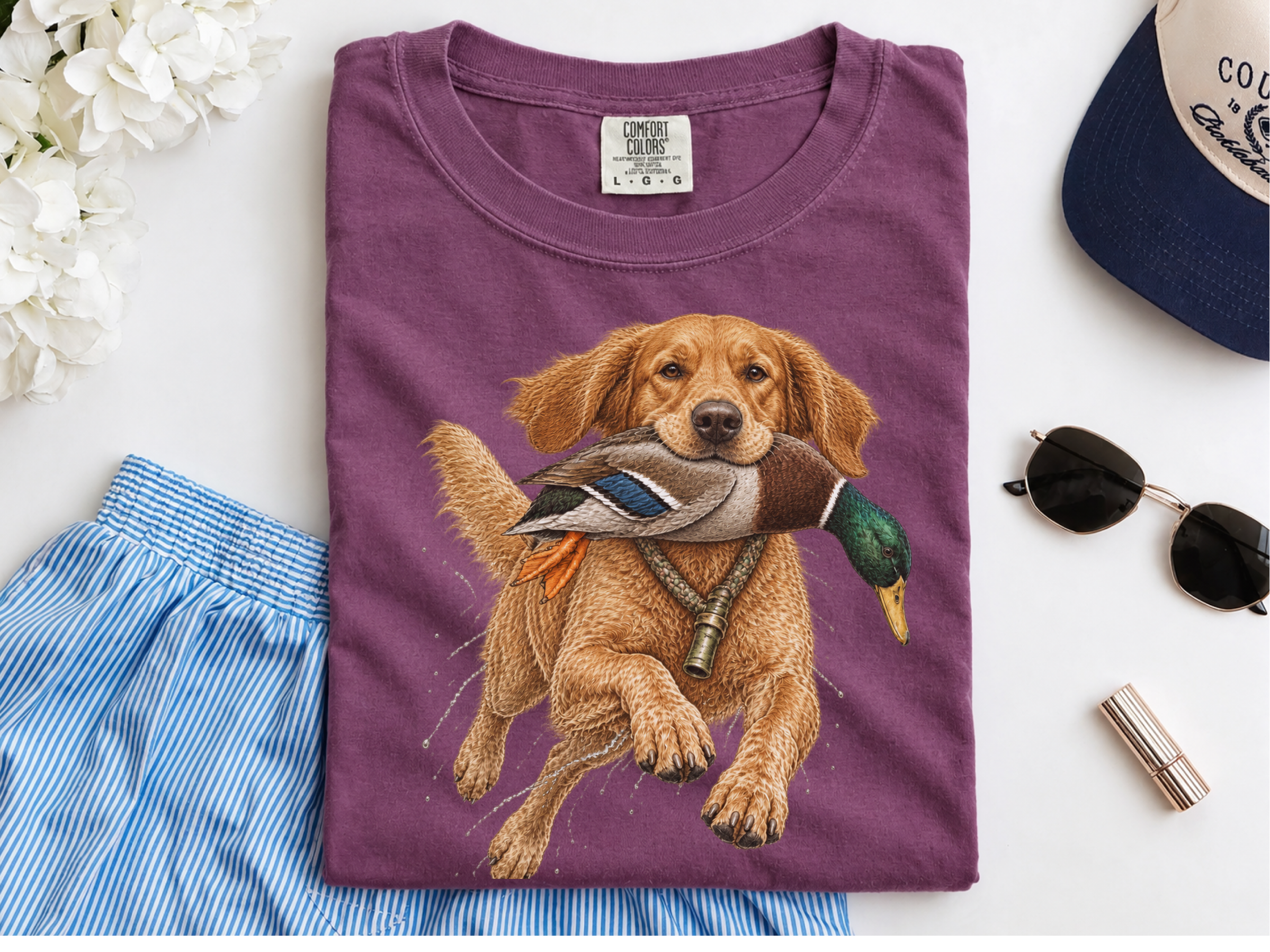 Golden Retriever Mallard Hunt doodle dog shirt - photo 6