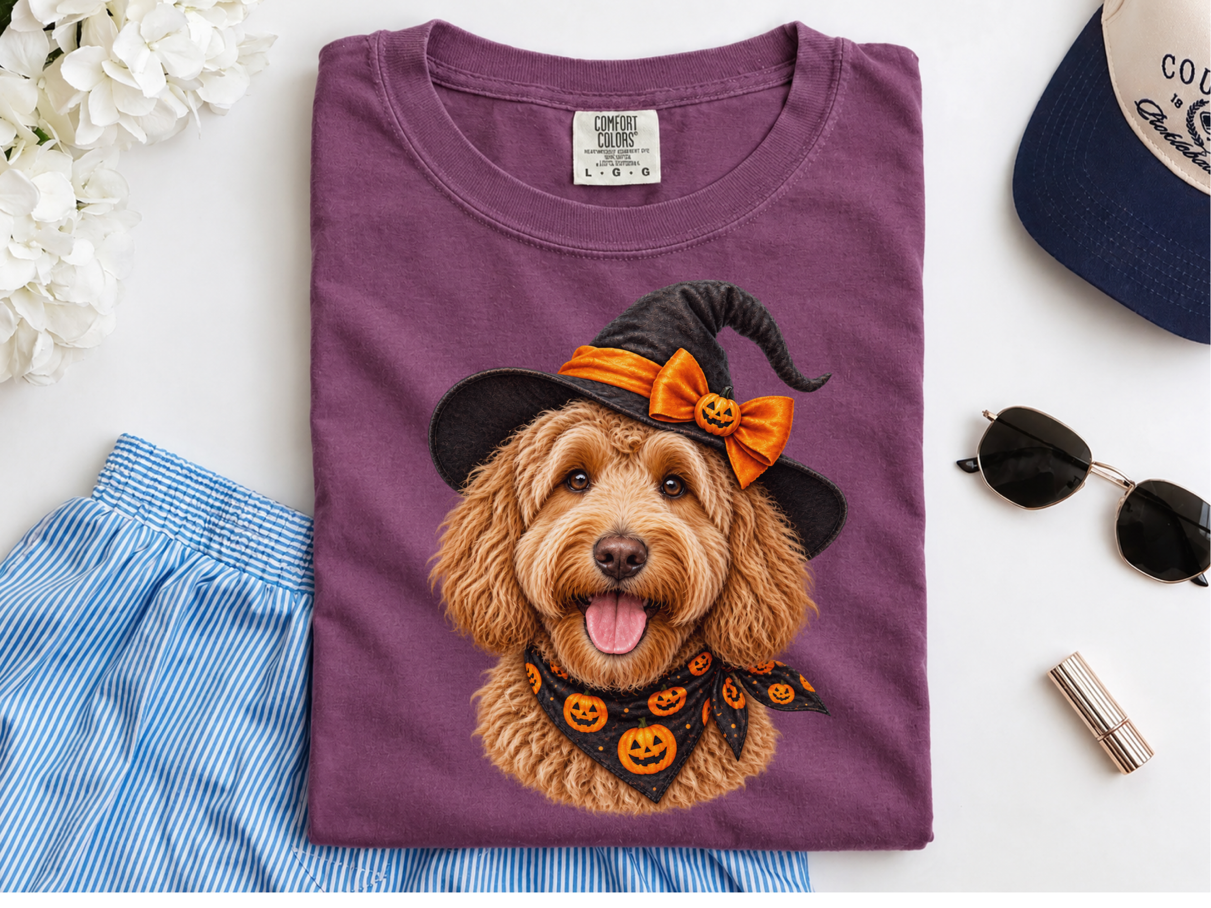 Labradoodle Witch Hat Pumpkin - photo 5