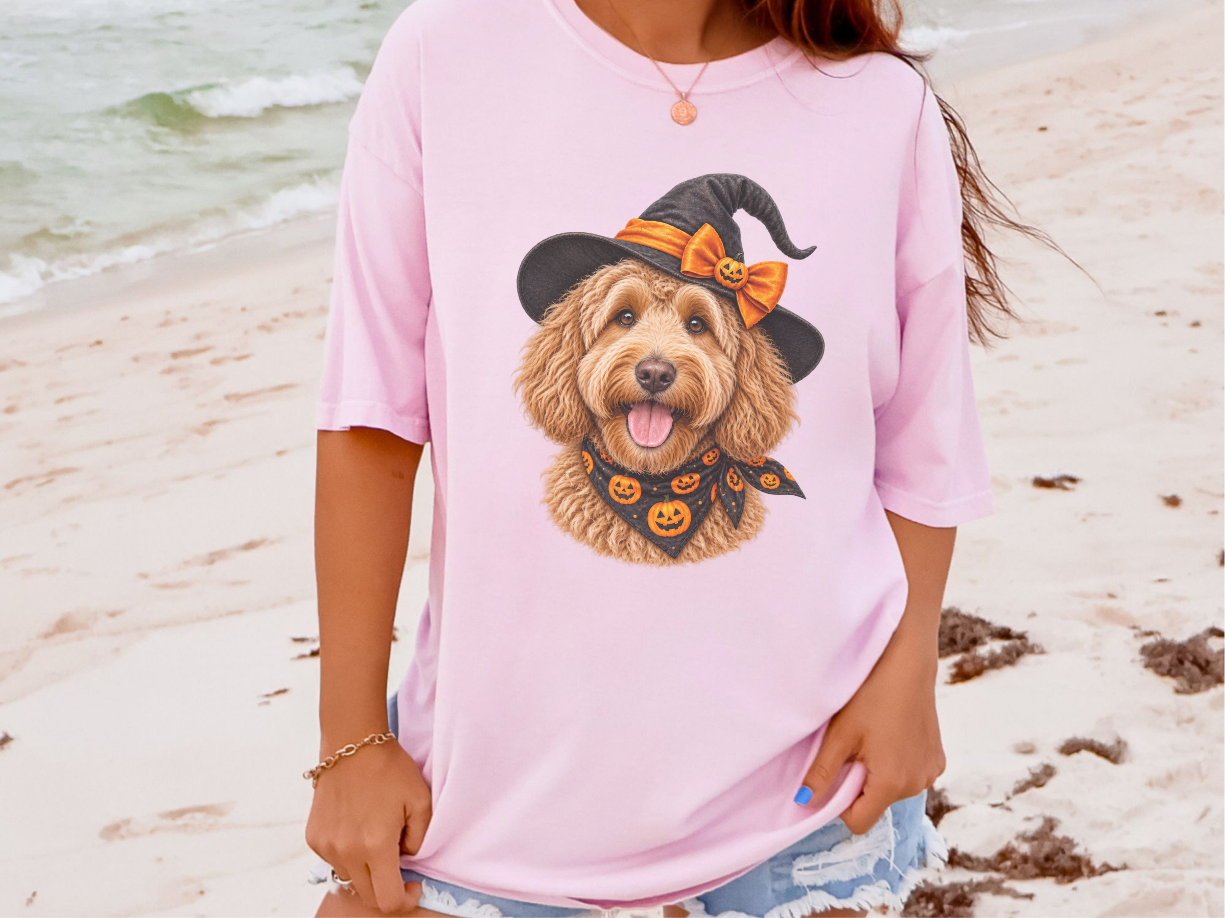Labradoodle Witch Hat Pumpkin - photo 4