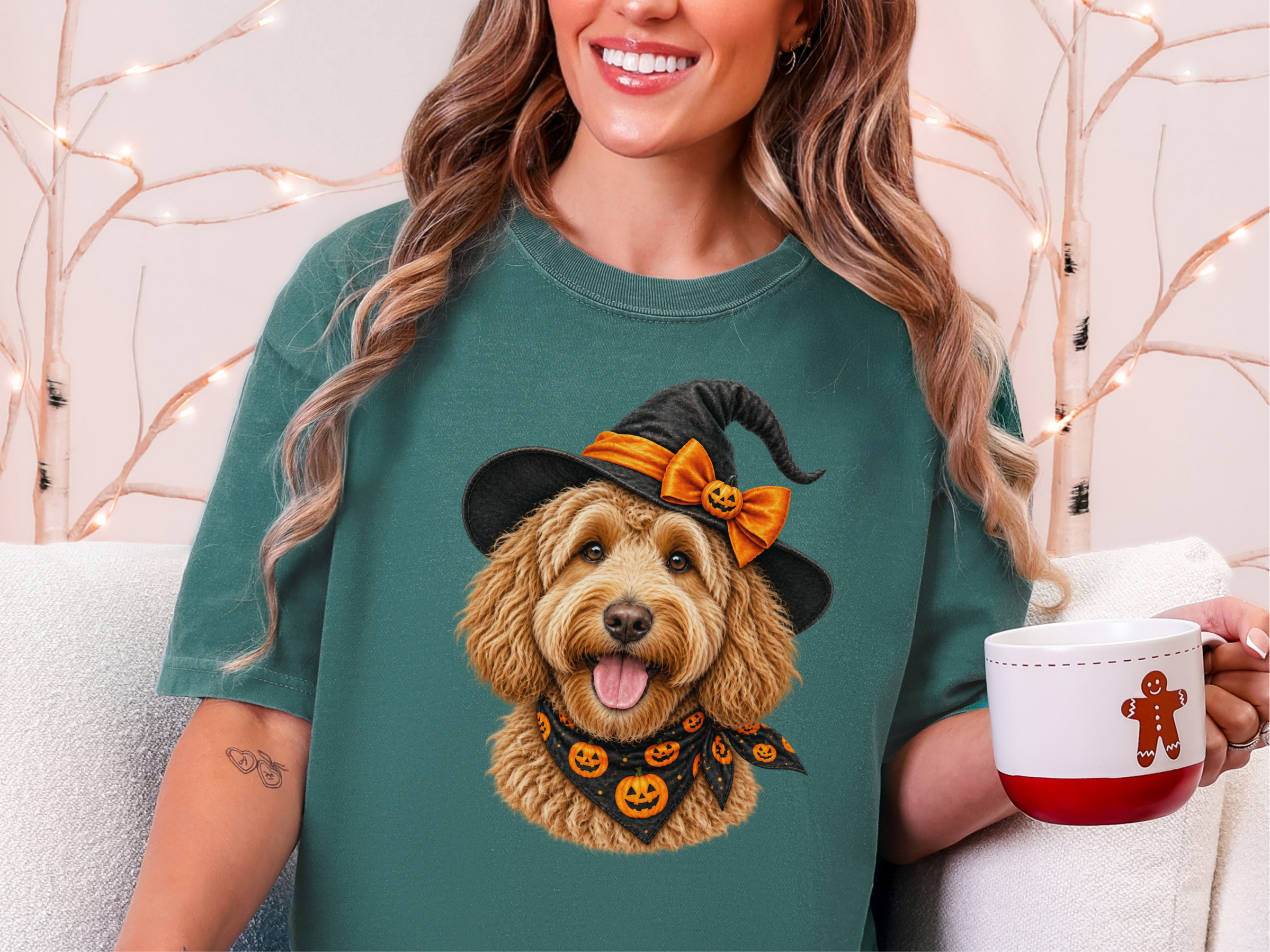 Labradoodle Witch Hat Pumpkin - photo 7