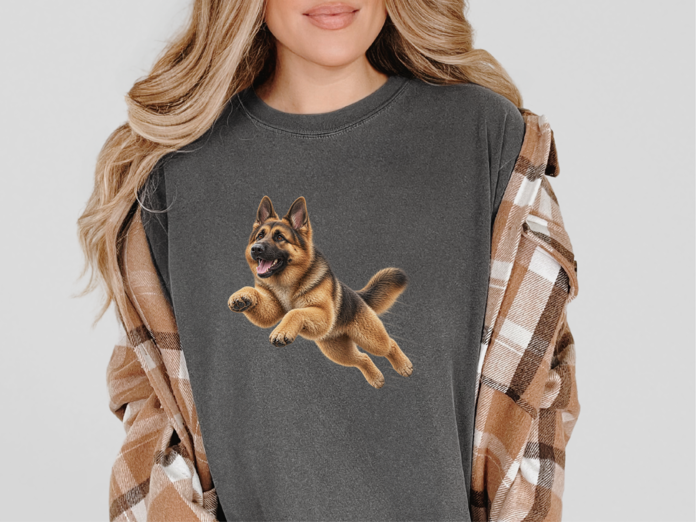 German Shepherd Running Speed Lines doodle dog shirt - photo 4