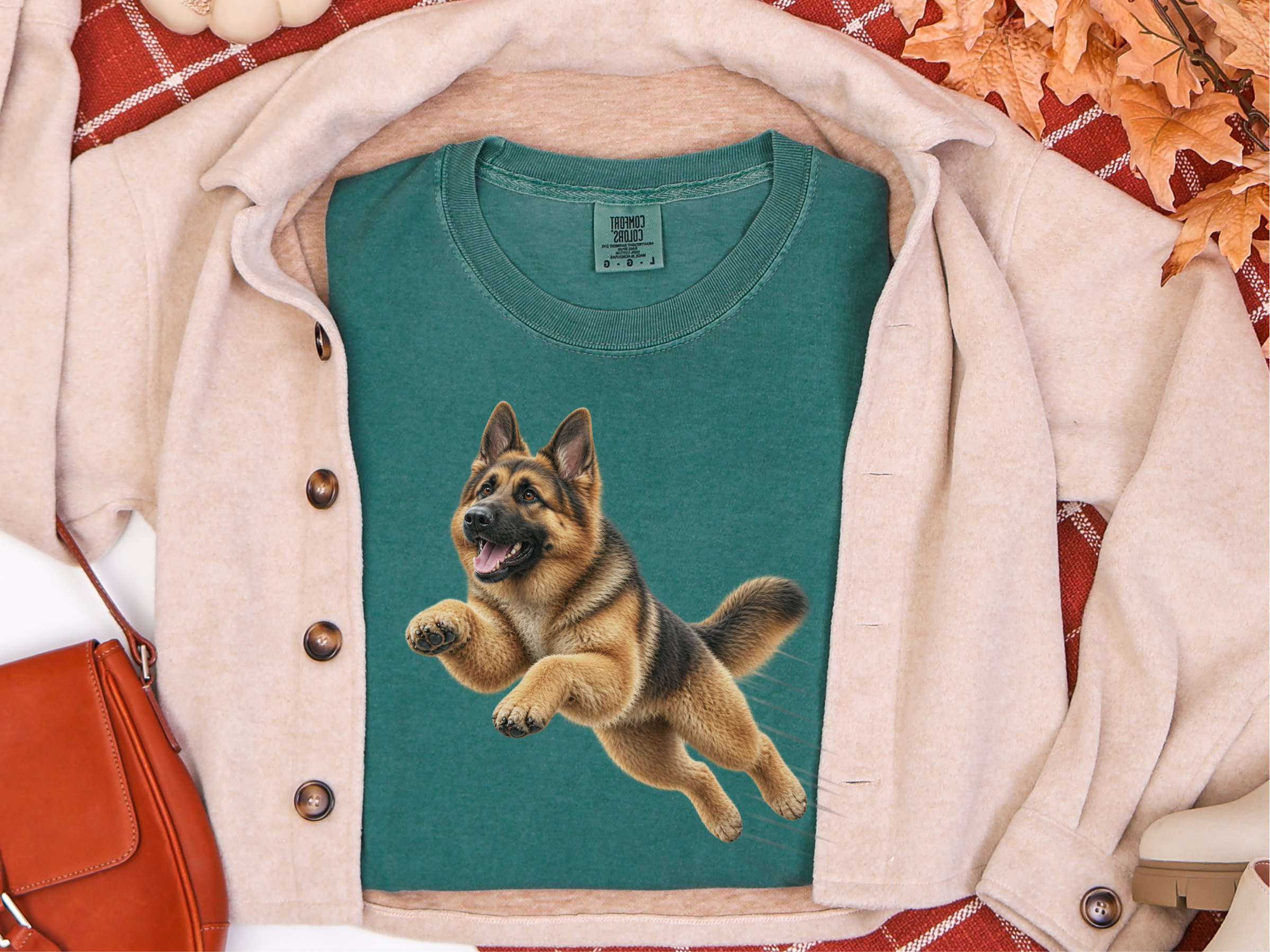 German Shepherd Running Speed Lines doodle dog shirt - photo 7