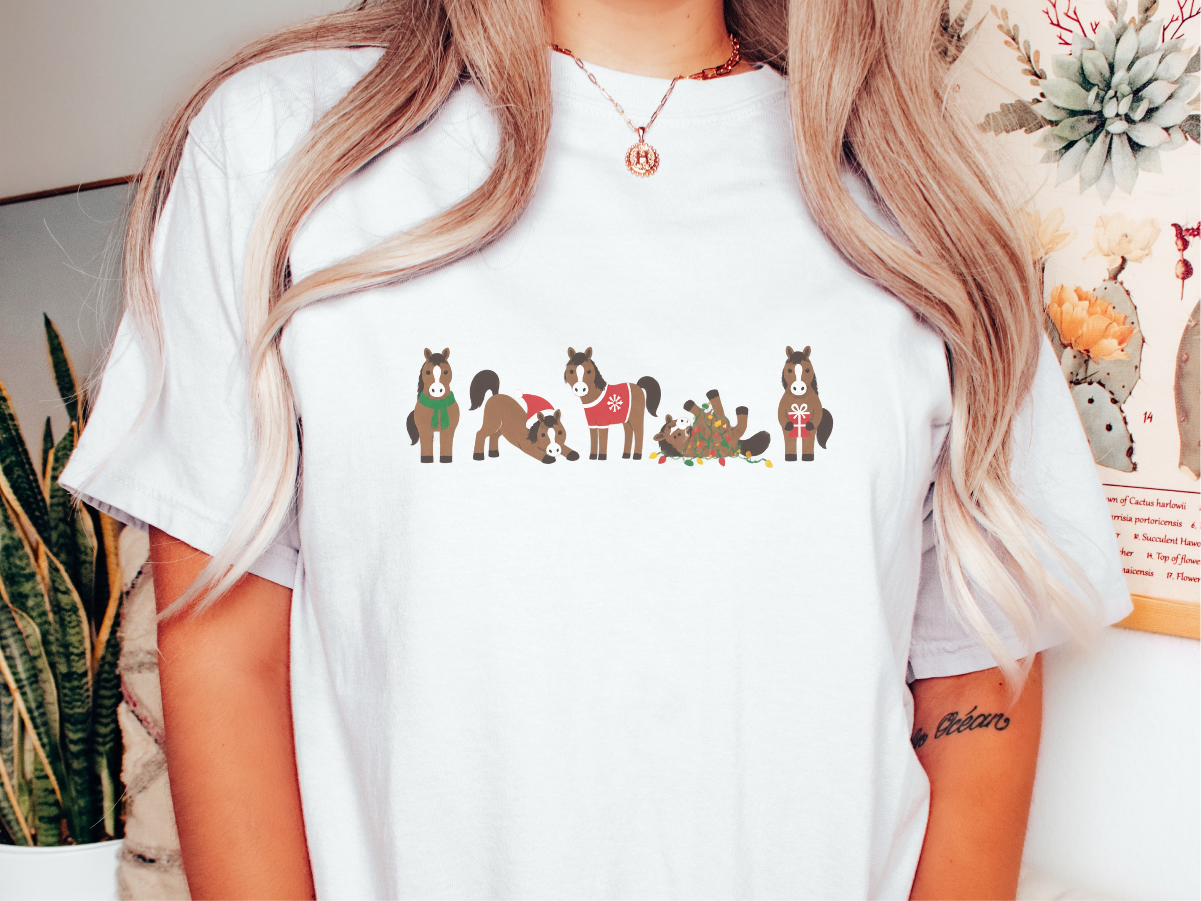 Cute Christmas Horses Lineup funny shirt - photo 1