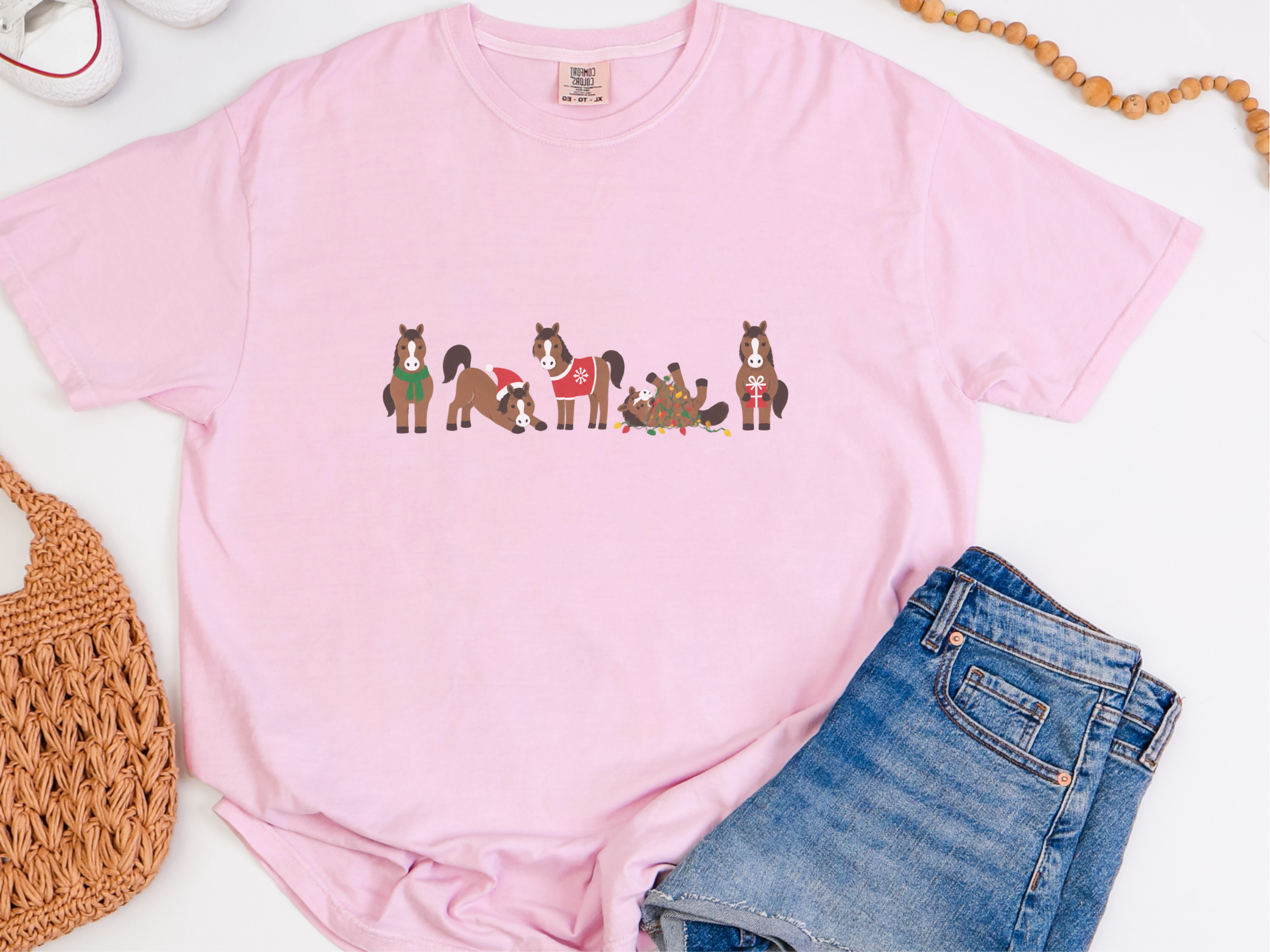 Cute Christmas Horses Lineup funny shirt - photo 4