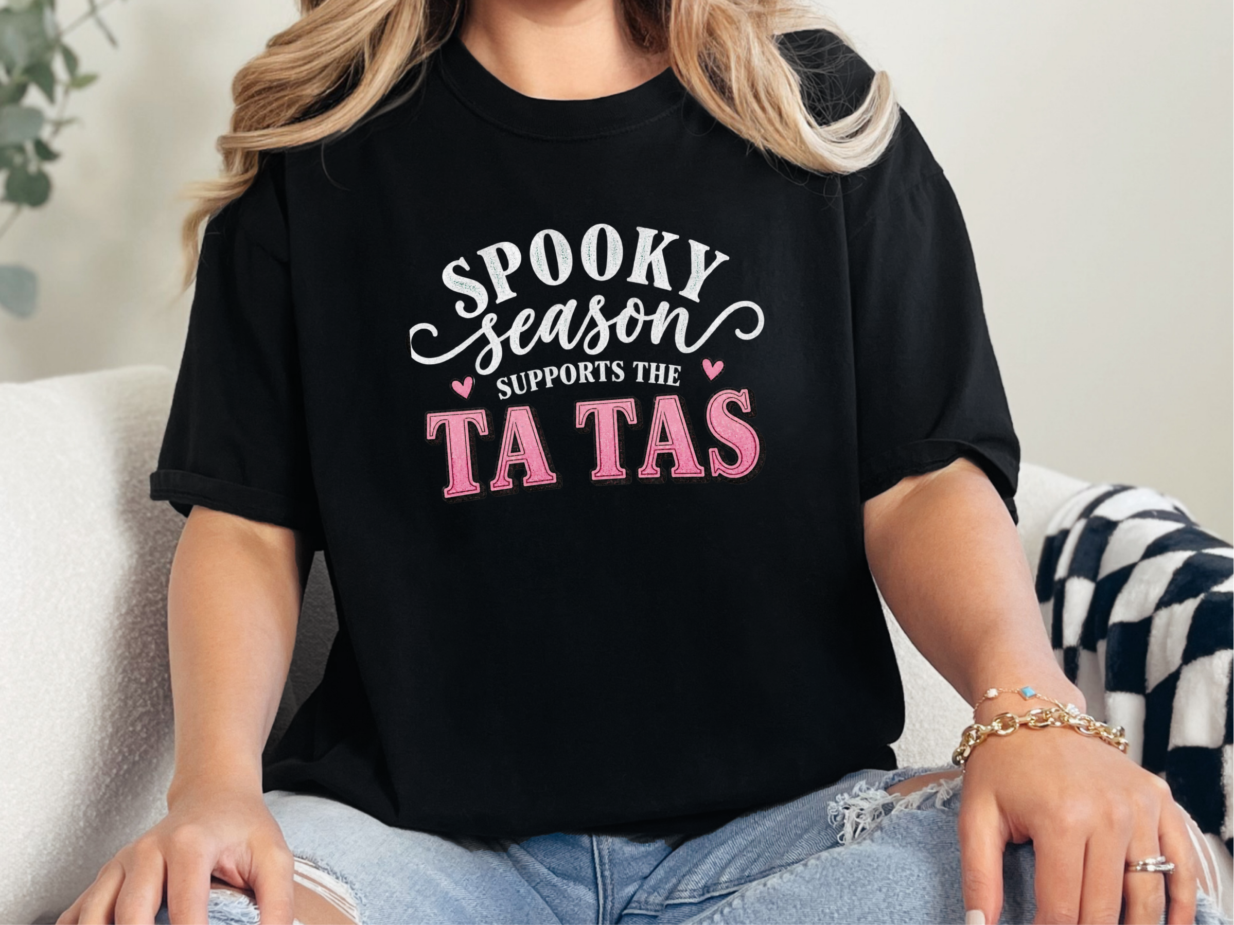Spooky Season Supports Ta Tas funny shirt - photo 2