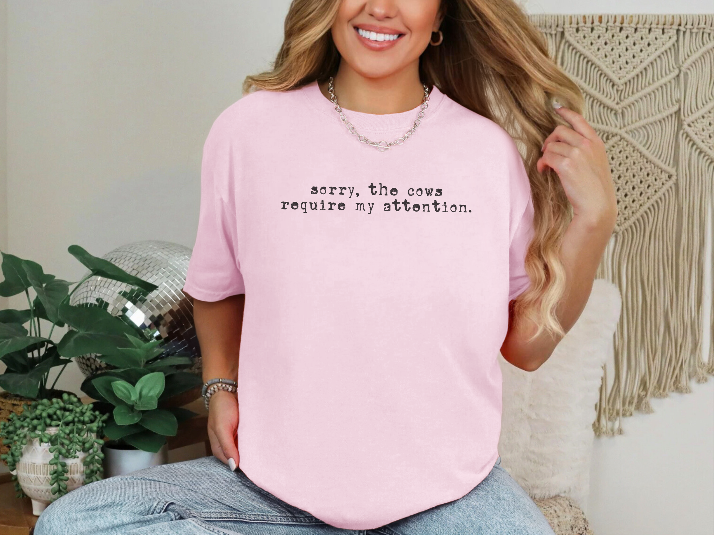 Cows Require My Attention Text funny shirt - photo 8