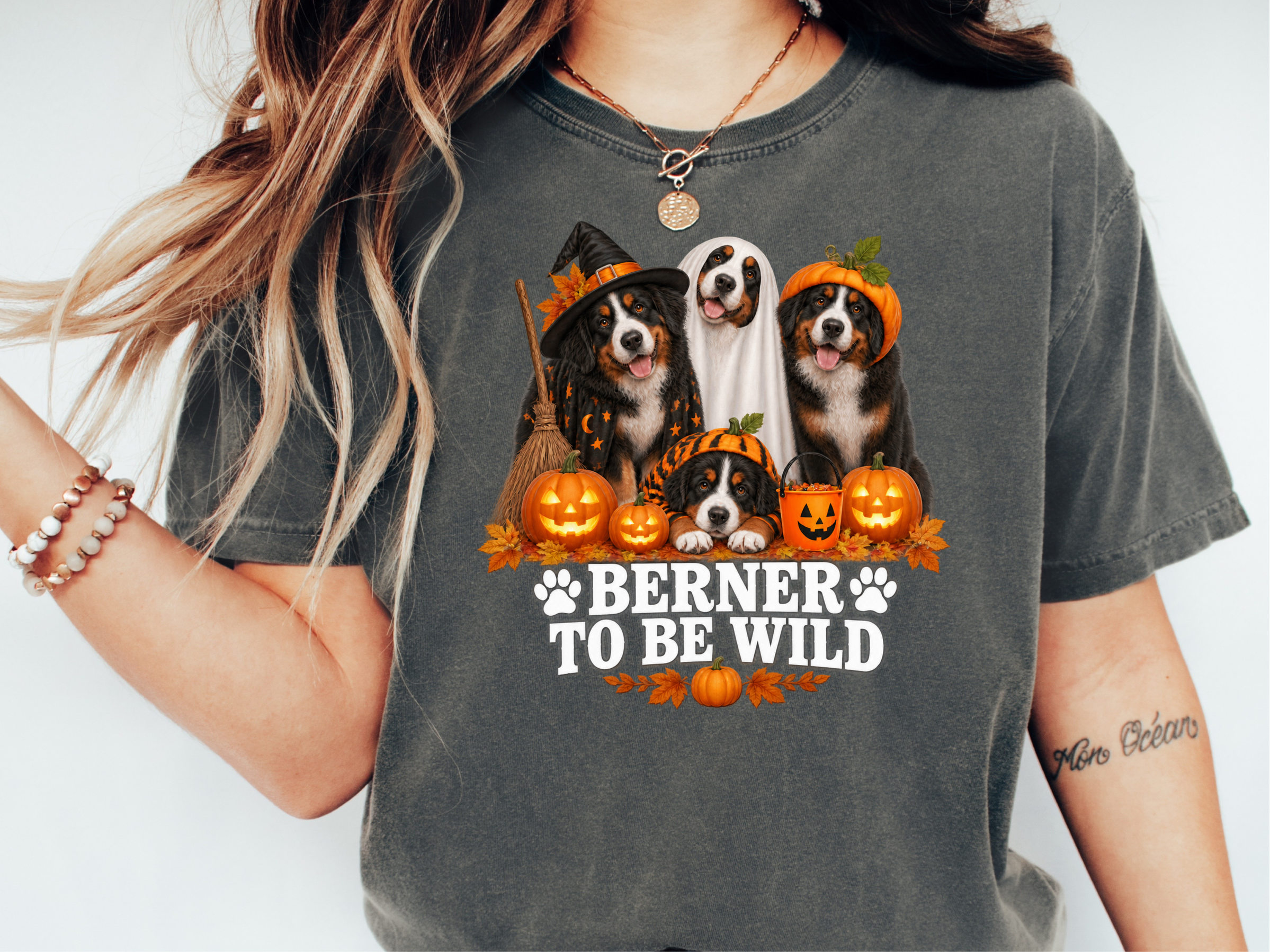 Berner To Be Wild Halloween Dogs doodle dog shirt - photo 3
