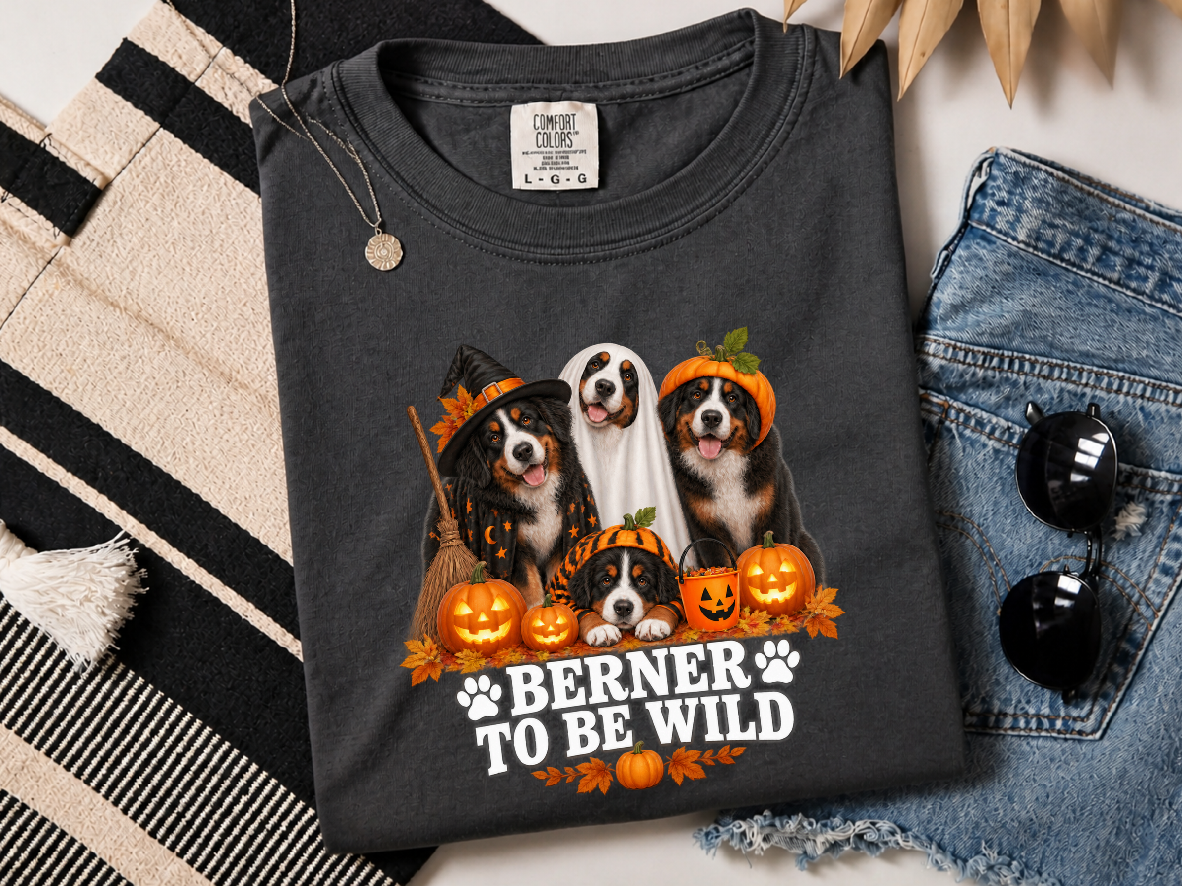 Berner To Be Wild Halloween Dogs doodle dog shirt - photo 5