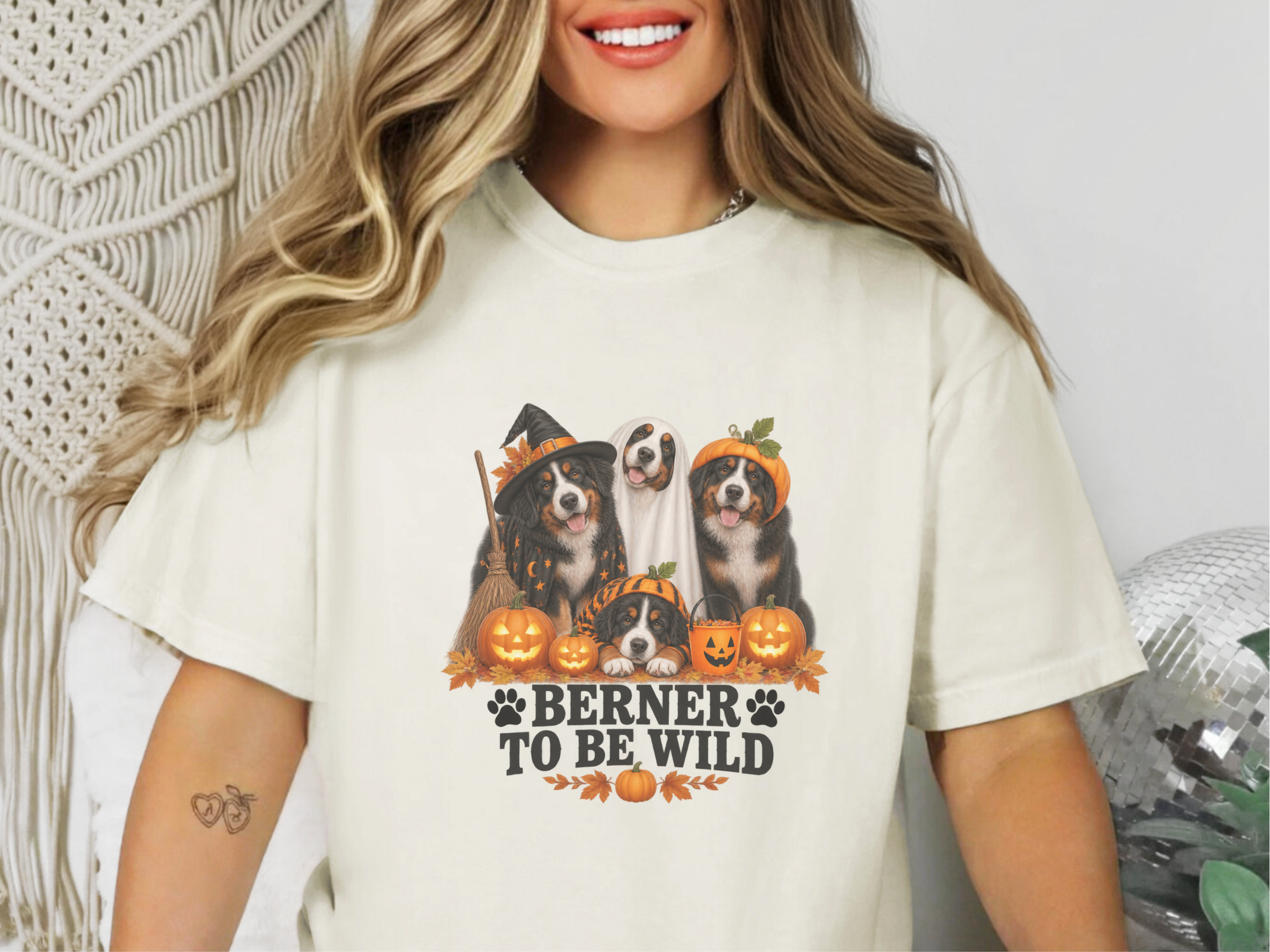 Berner To Be Wild Halloween Dogs doodle dog shirt - photo 8