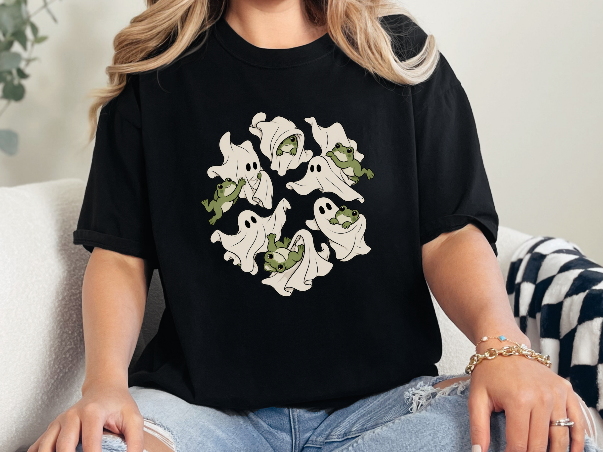 Ghosts Playing With Sir Froggy funny shirt - photo 3