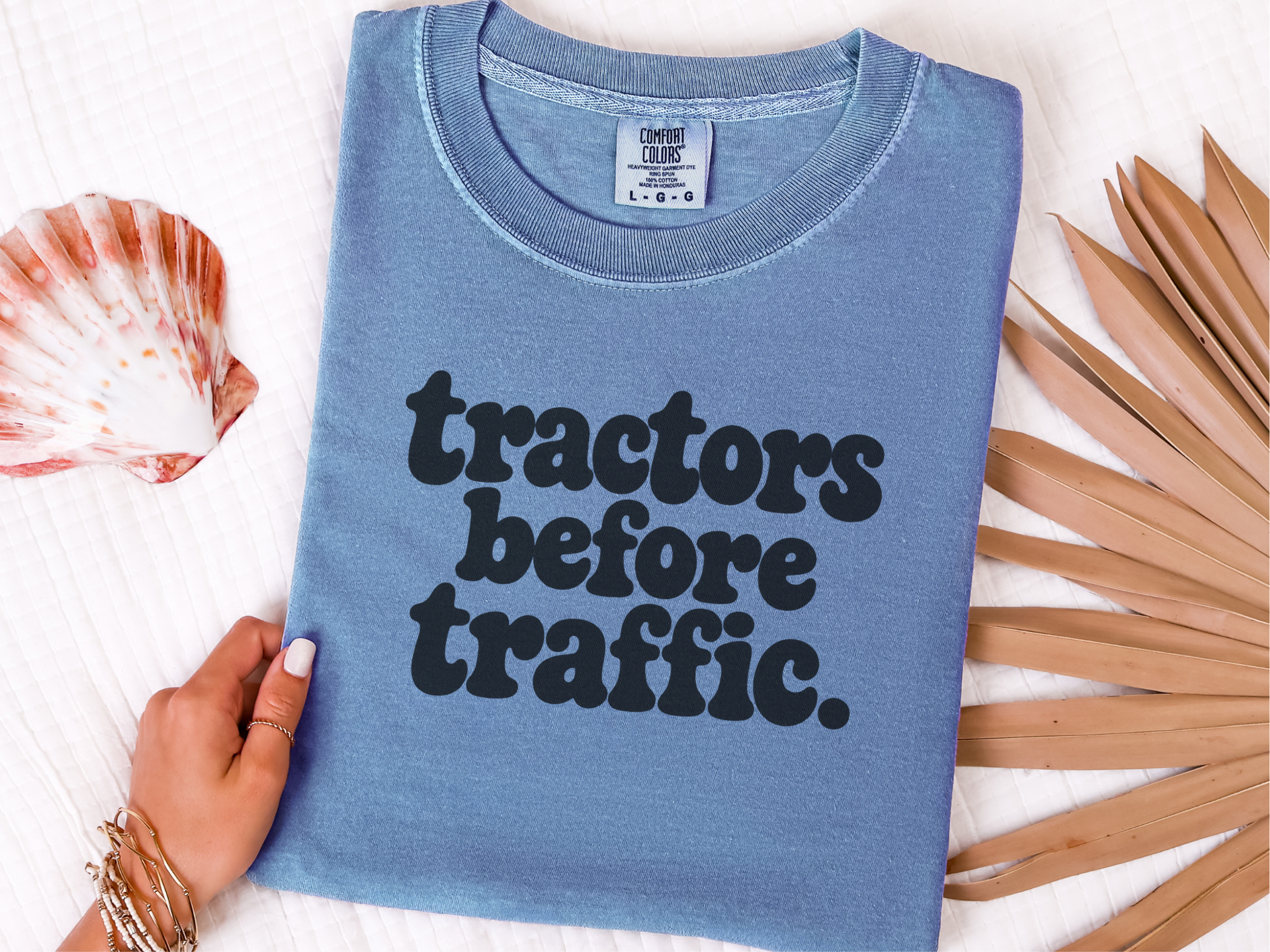Tractors Before Traffic Lettering funny shirt - photo 6