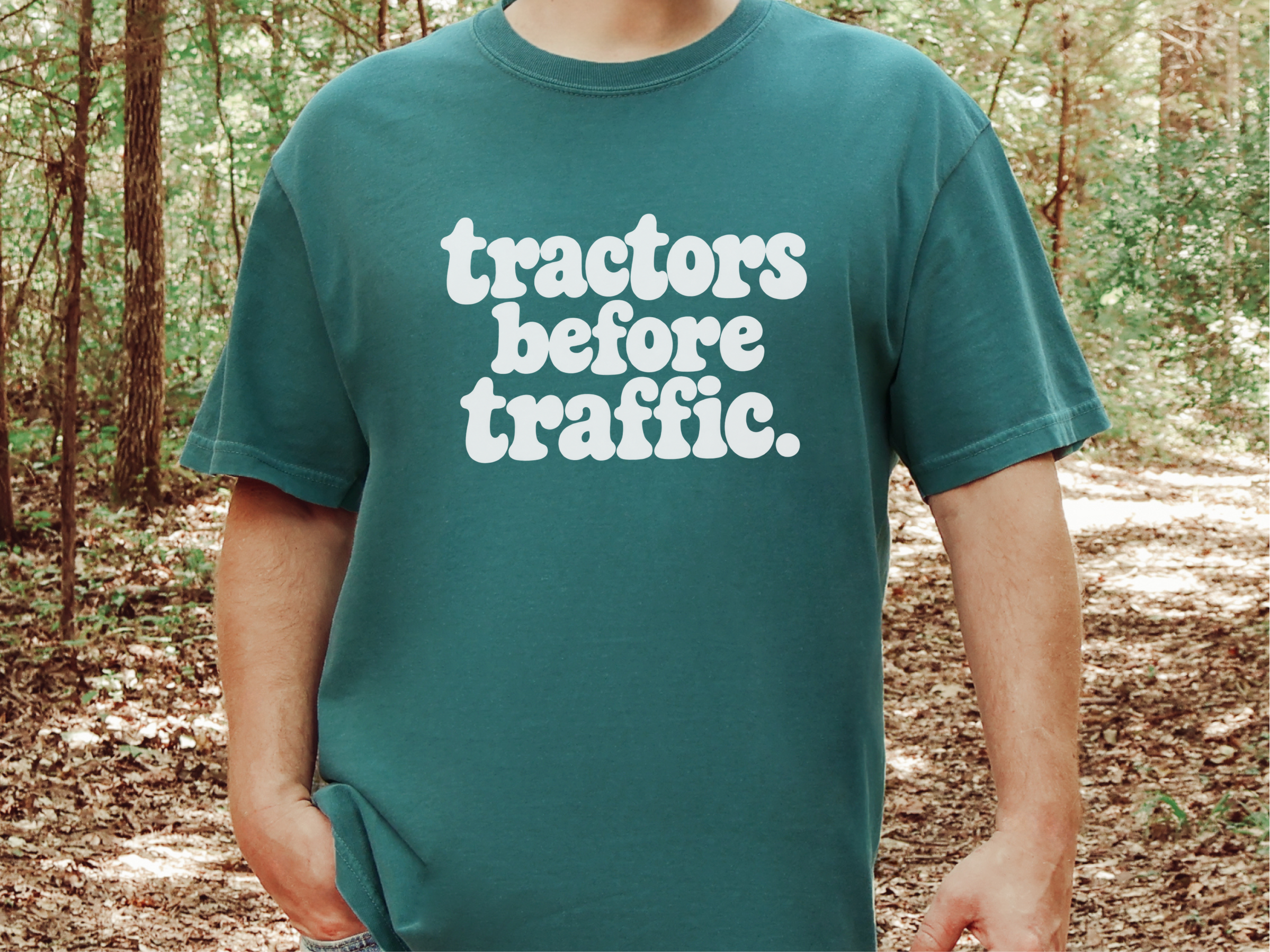 Tractors Before Traffic Lettering funny shirt - photo 7