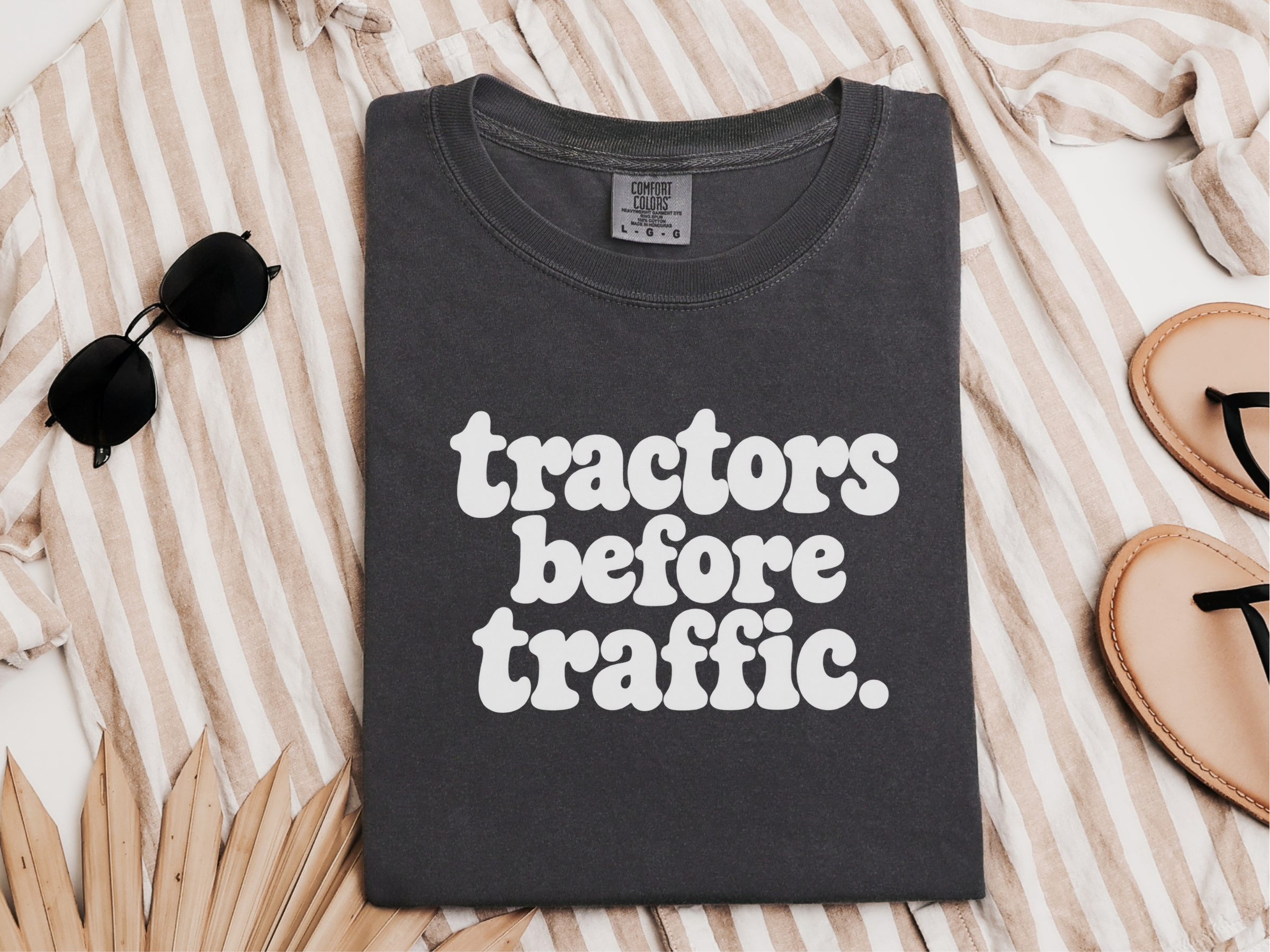 Tractors Before Traffic Lettering funny shirt - photo 3